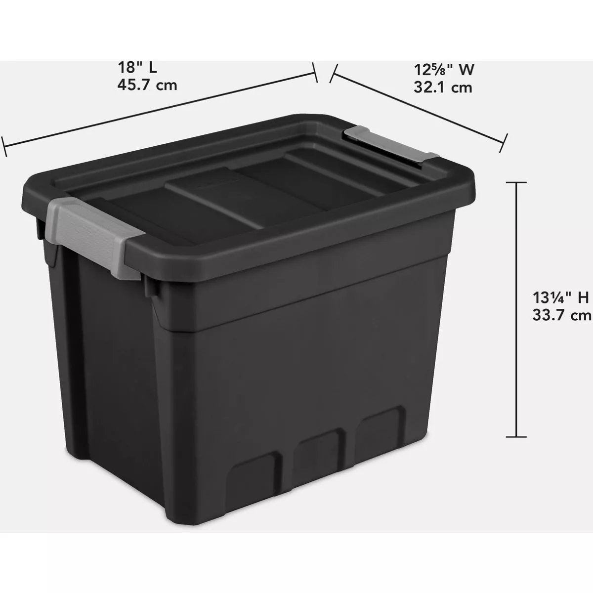 Sterilite 7.5 Gal./28L Black Stacker Storage Tote