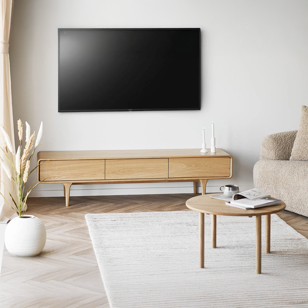 Artichok Mels Tv Meubel Naturel - 180 x 45 cm