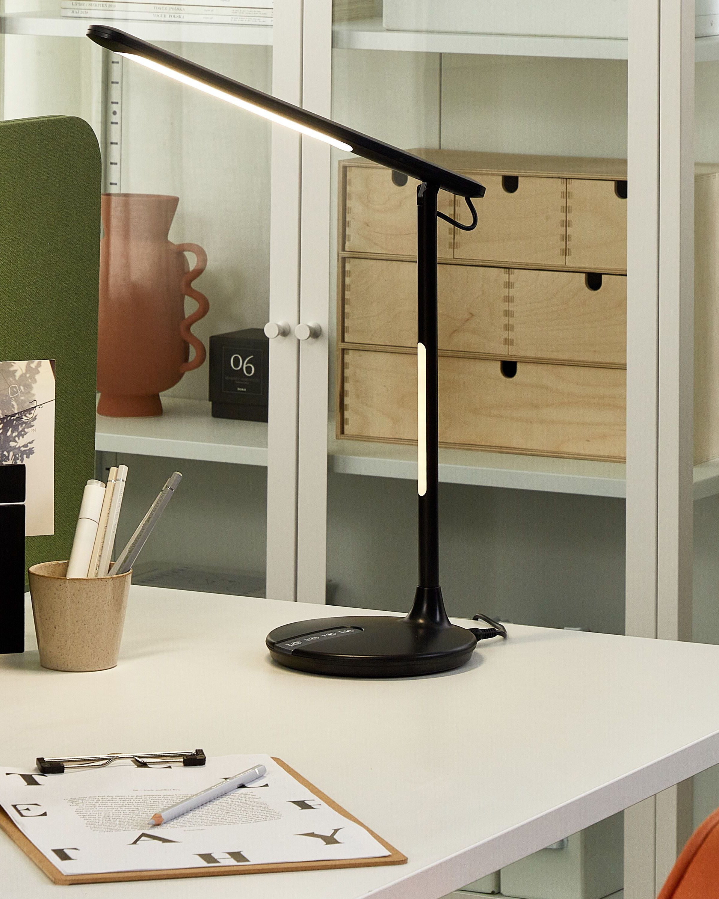 LED Desk Lamp DRACO with Dimmer Metal Black