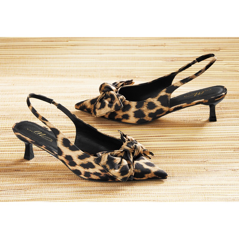 Midnight Velvet Leopard Bow Slingback - MIDNIGHT VELVET CATALOG