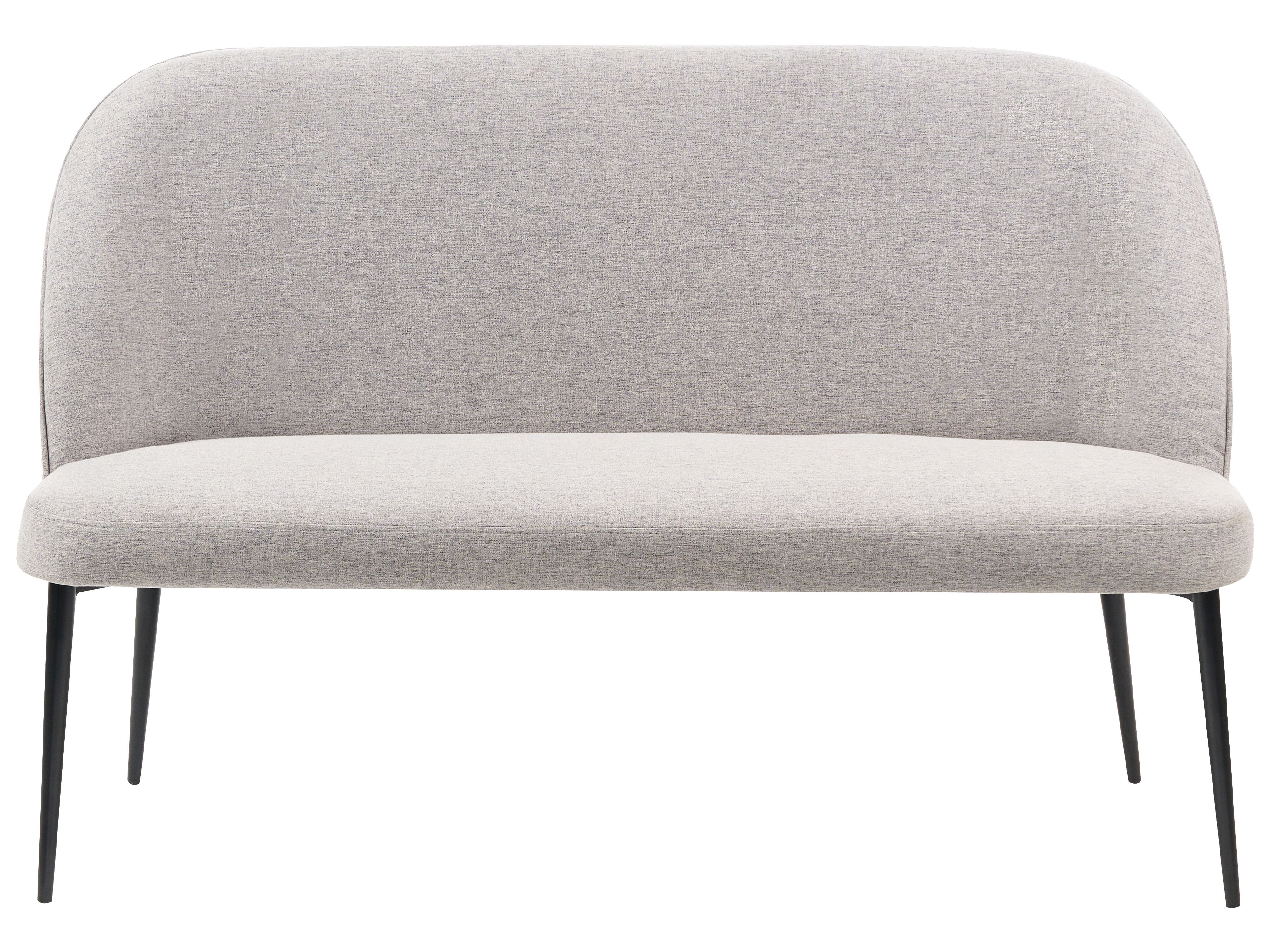Dining Bench 2 Seater OSBY Fabric Light Grey