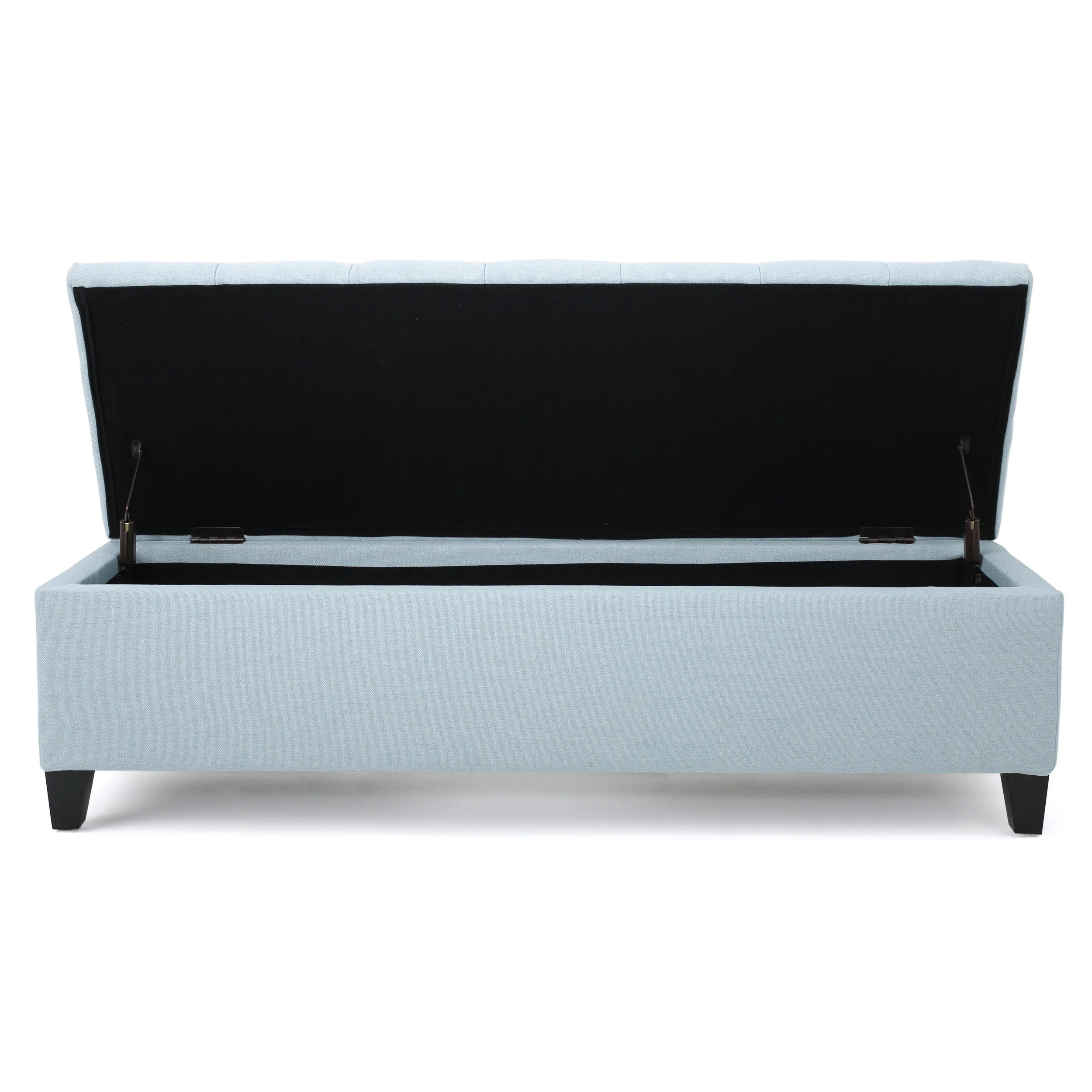 Noble House Hampton Contemporary Fabric Upholstered Storage Ottoman, White and Blue Floral - Image 55