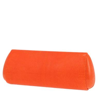 Dior pouch in orange lizzard