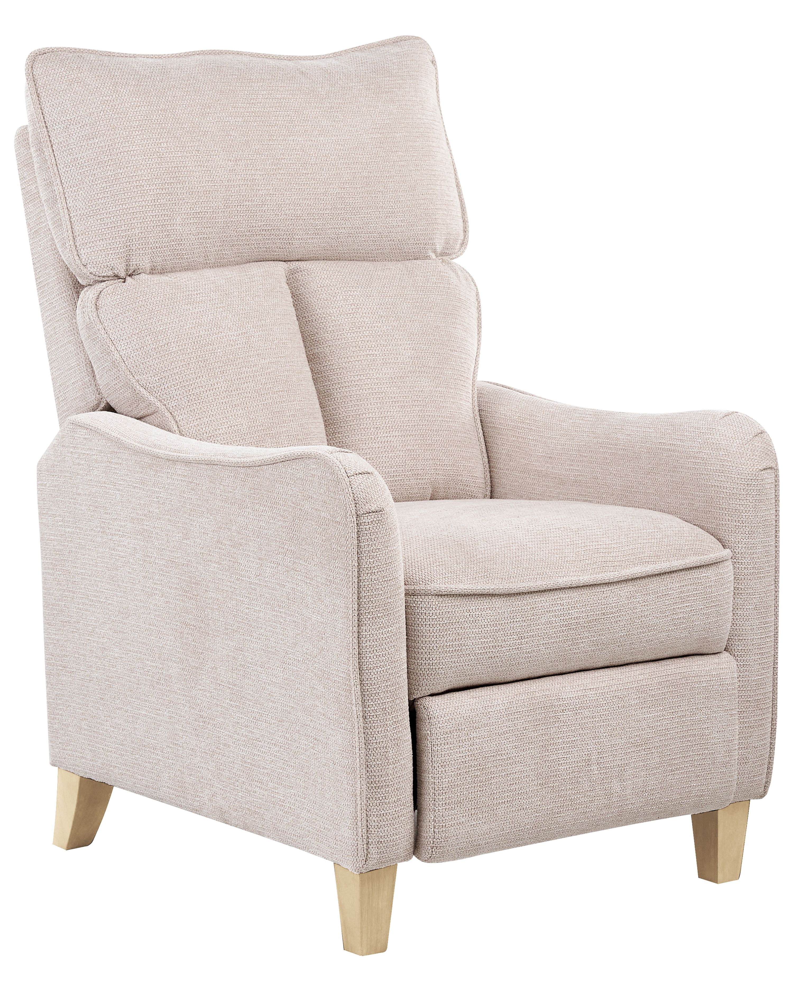 Recliner Chair ROYSTON with Footrest Fabric Beige
