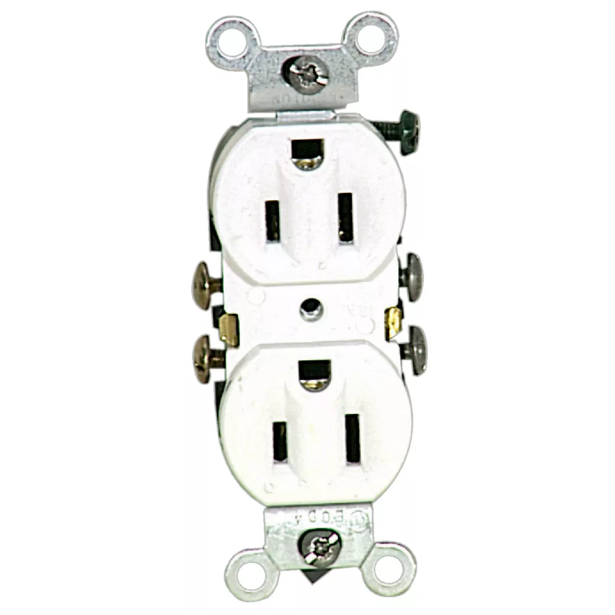 Leviton 15A White Shallow Grounded 5-15R Duplex Outlet
