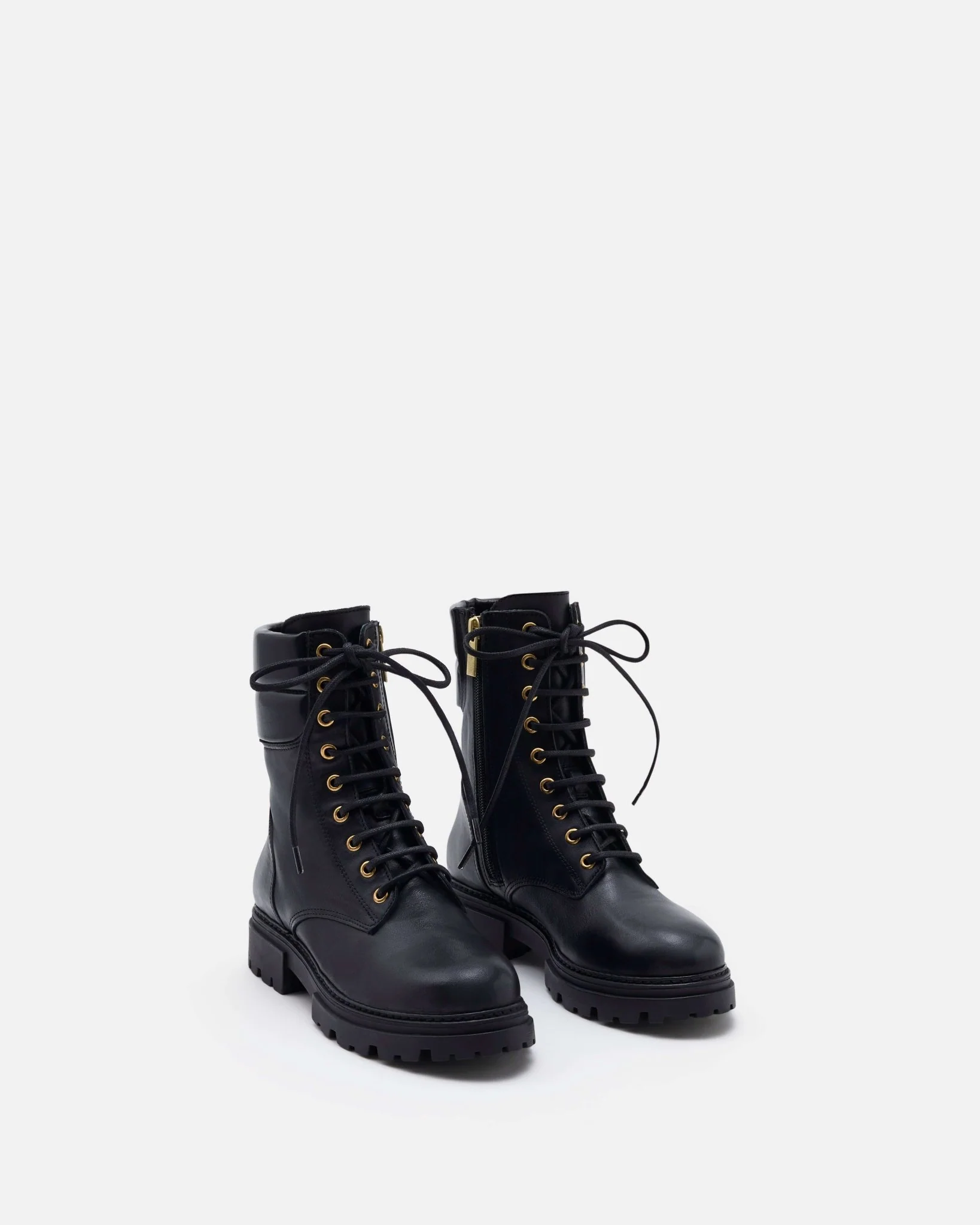BOTTINES TATAOUINE - En cuir à lacets noir