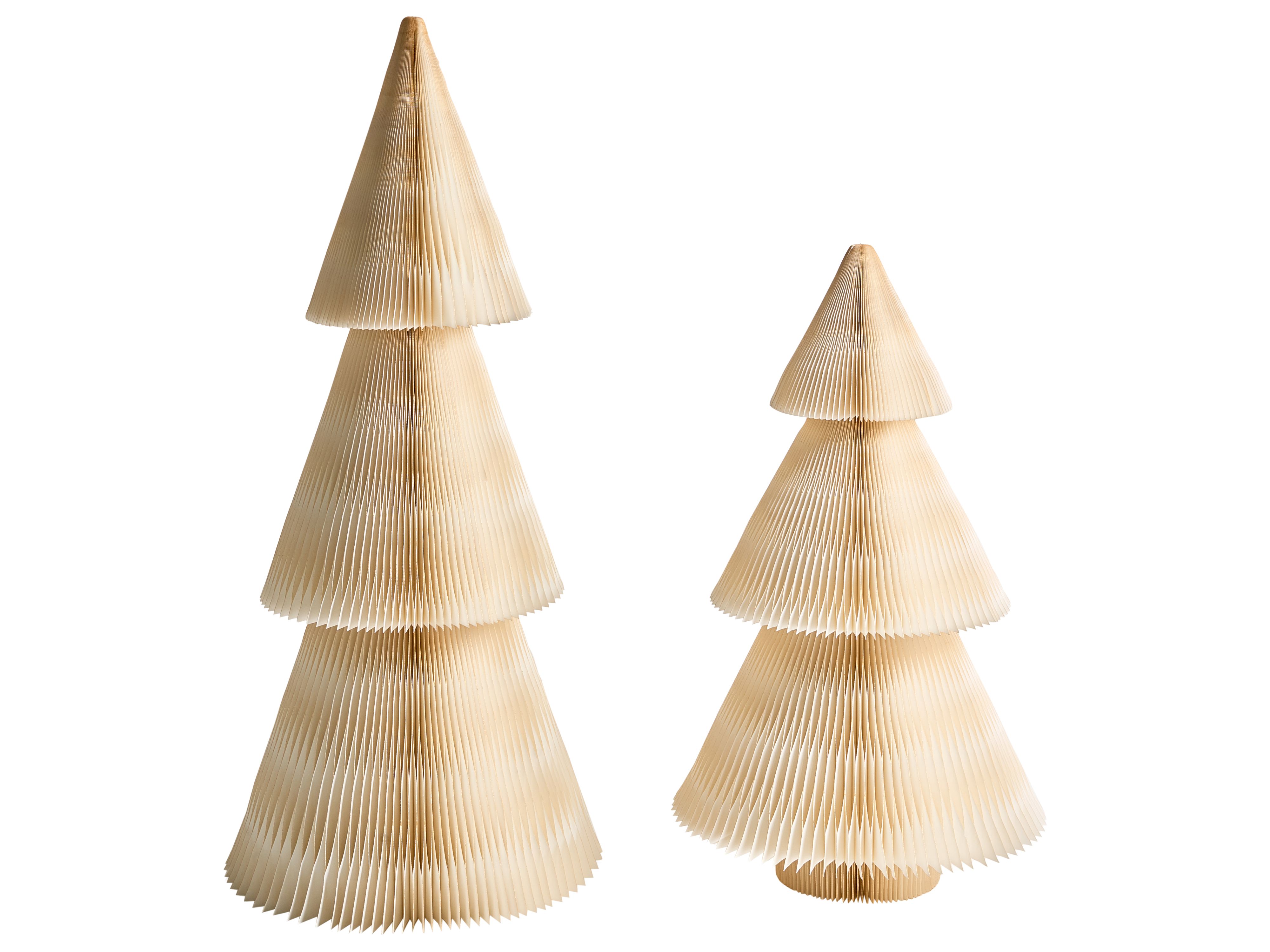 Set of 2 Christmas Decorations VEFSNA Christmas Tree 90/122 cm Beige
