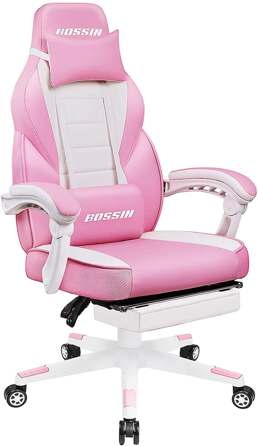 Bossin Gaming Chairs with Footrest,2022 Leather Game Chair for Adults,Big and Tall Gamer Chair with Headrest and Lumbar Support - Image 6