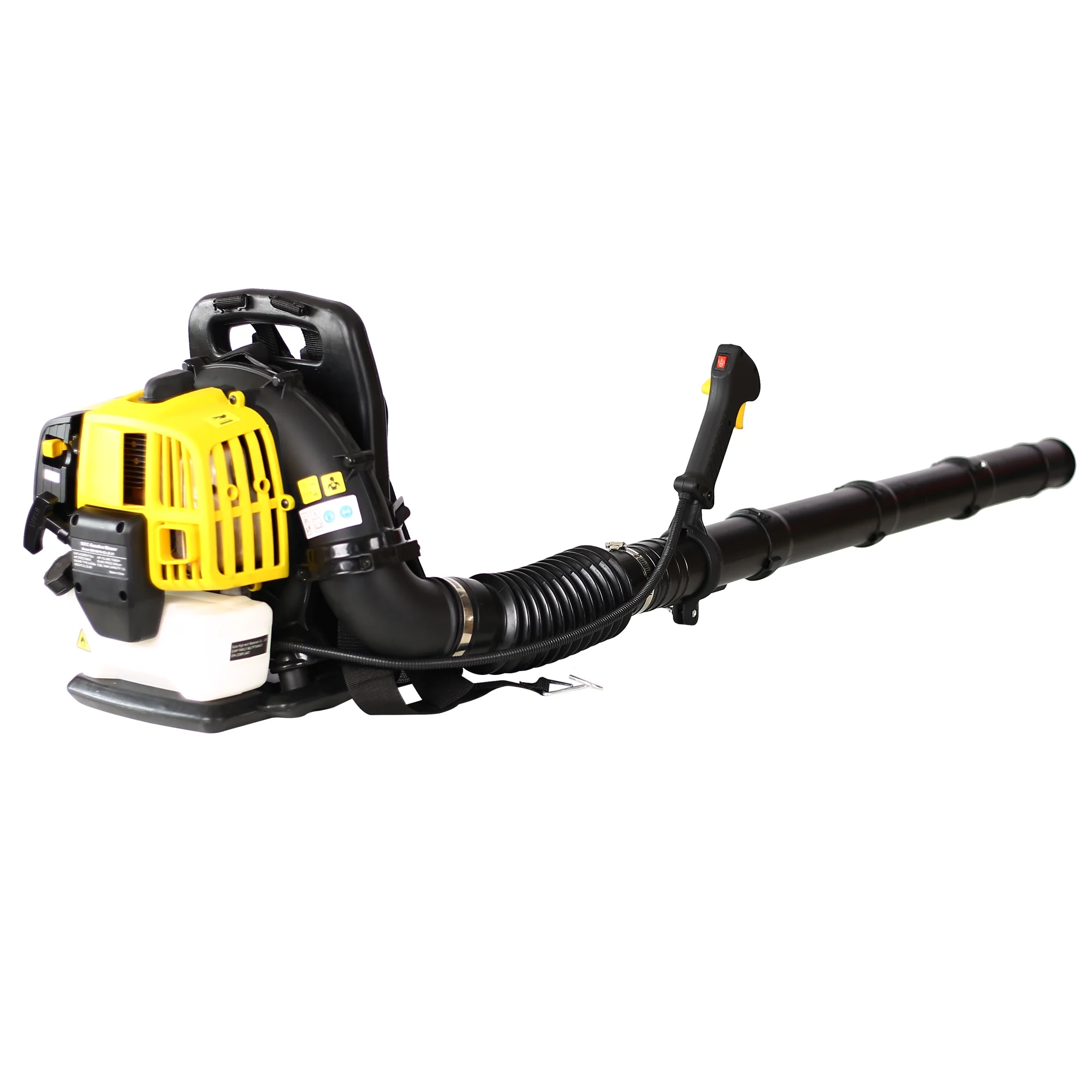 SESSLIFE Backpack Blower, Heavy-Duty Padded Backpack for All Day Comfort, 52CC 2-Cycle Gas Backpack Leaf Blower for Cleaning, Black & Yellow