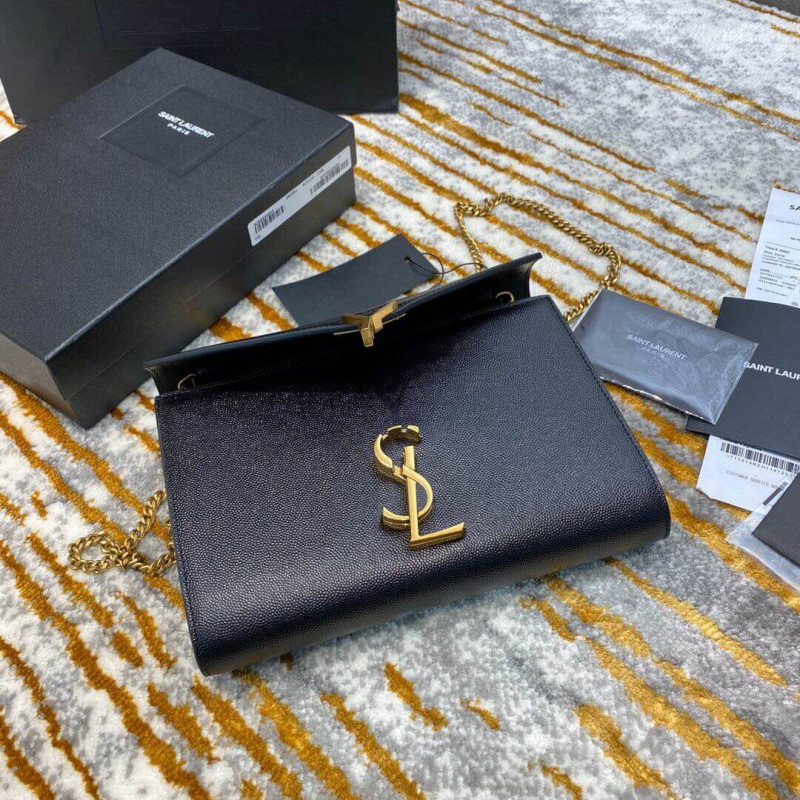 Replica Ysl Saint Laurent Cassandra Wallet On Chain In Grain Leather 5823341:1High-quality replica
