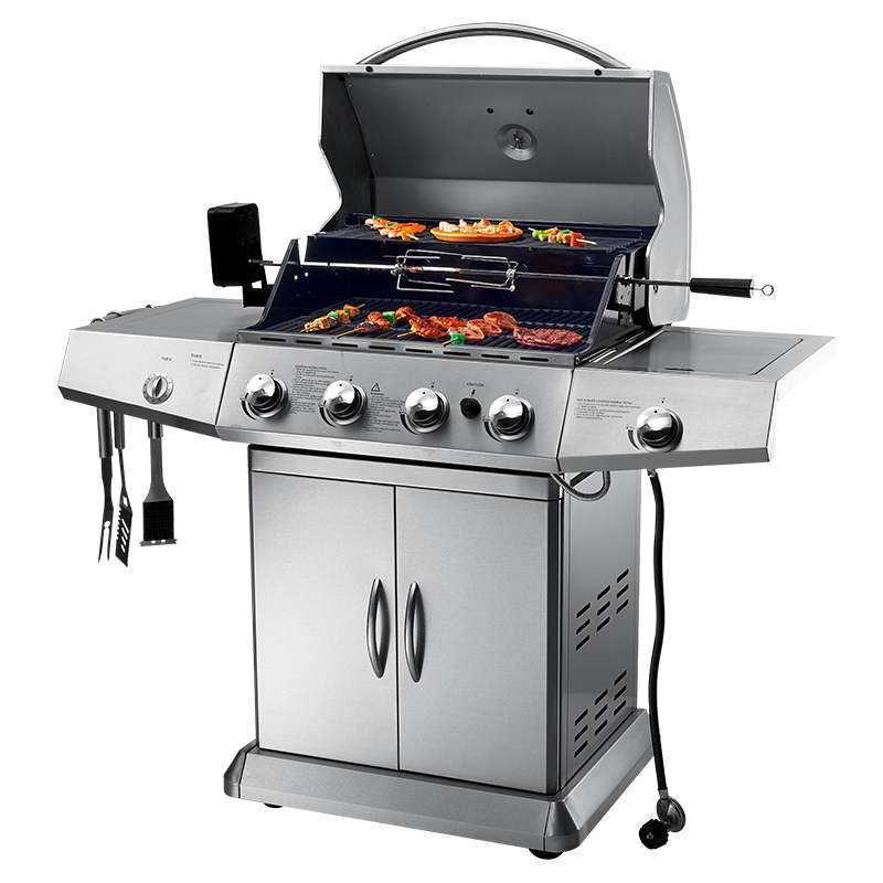 Outdoor Kitchen 4 BURNERS FULL STAINLESS STEEL GAS BARBECUE GRILL BBQ GRILL