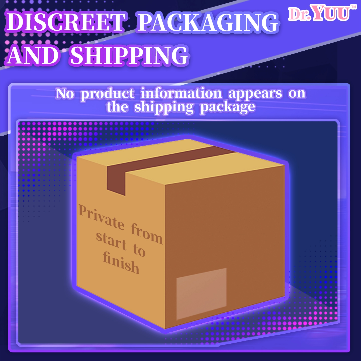 Dr.YUU discreet shipping with neutral packaging for private adult wellness orders