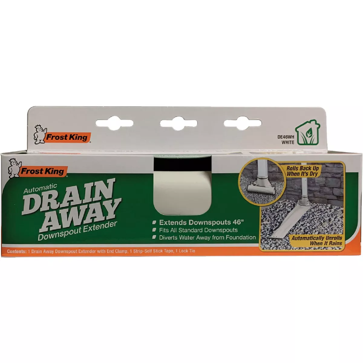 Frost King Automatic 46 In. White Downspout Extender