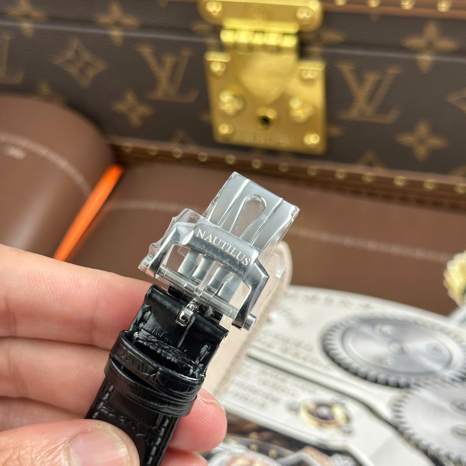 Patek Philippe Nautilus 5712 Copies Watches Blue Dial Leather Strap PPF Factory Version 3 40mm - Top club