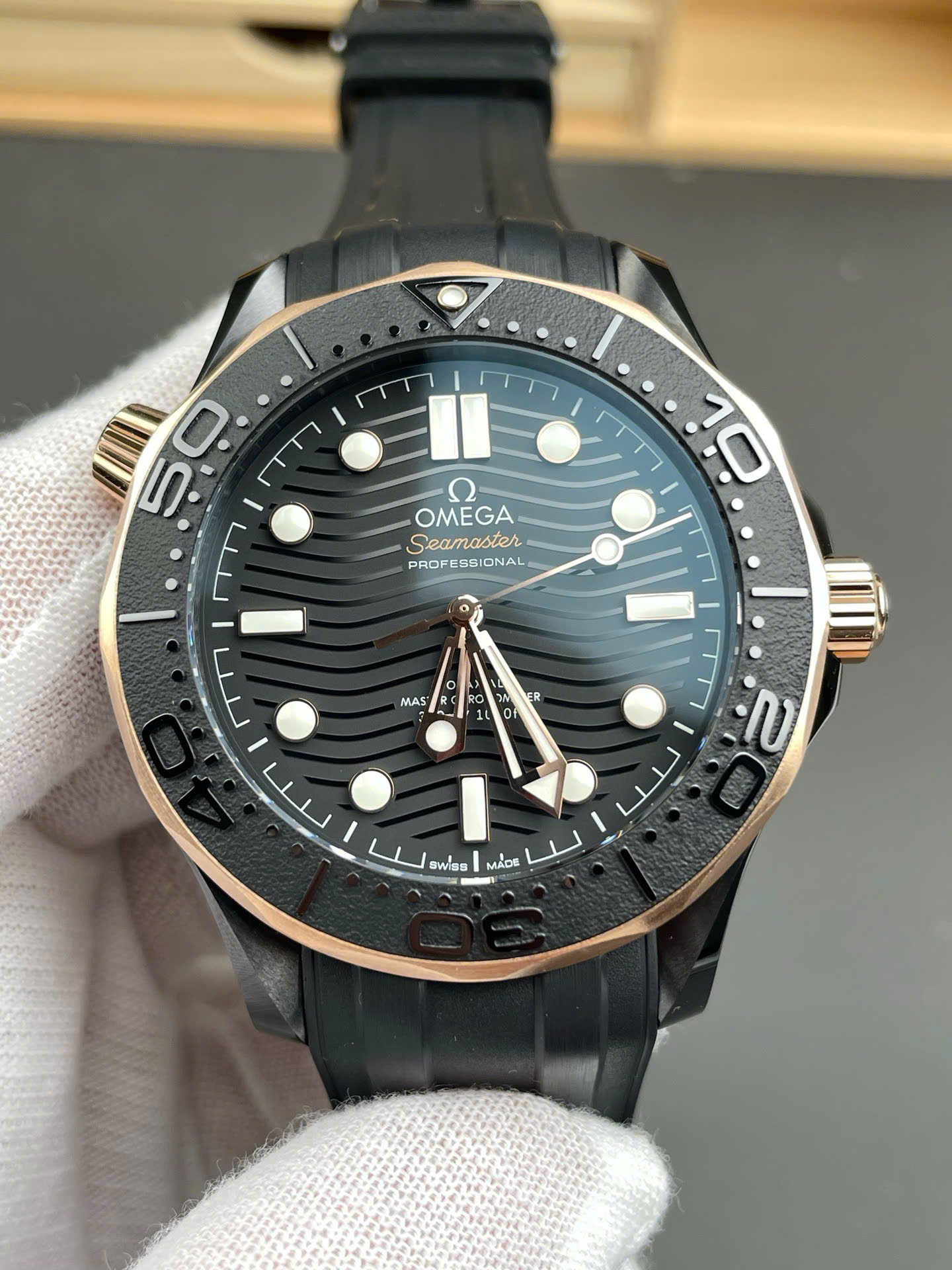 Omega Seamaster Chronometer Black Ceramic Imitation Luxury Watches Best Quality VS Factory 42mm - Top club