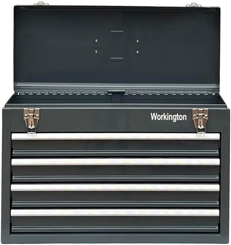 Workington Portable Metal Tool Chest with 4 Drawers, 20