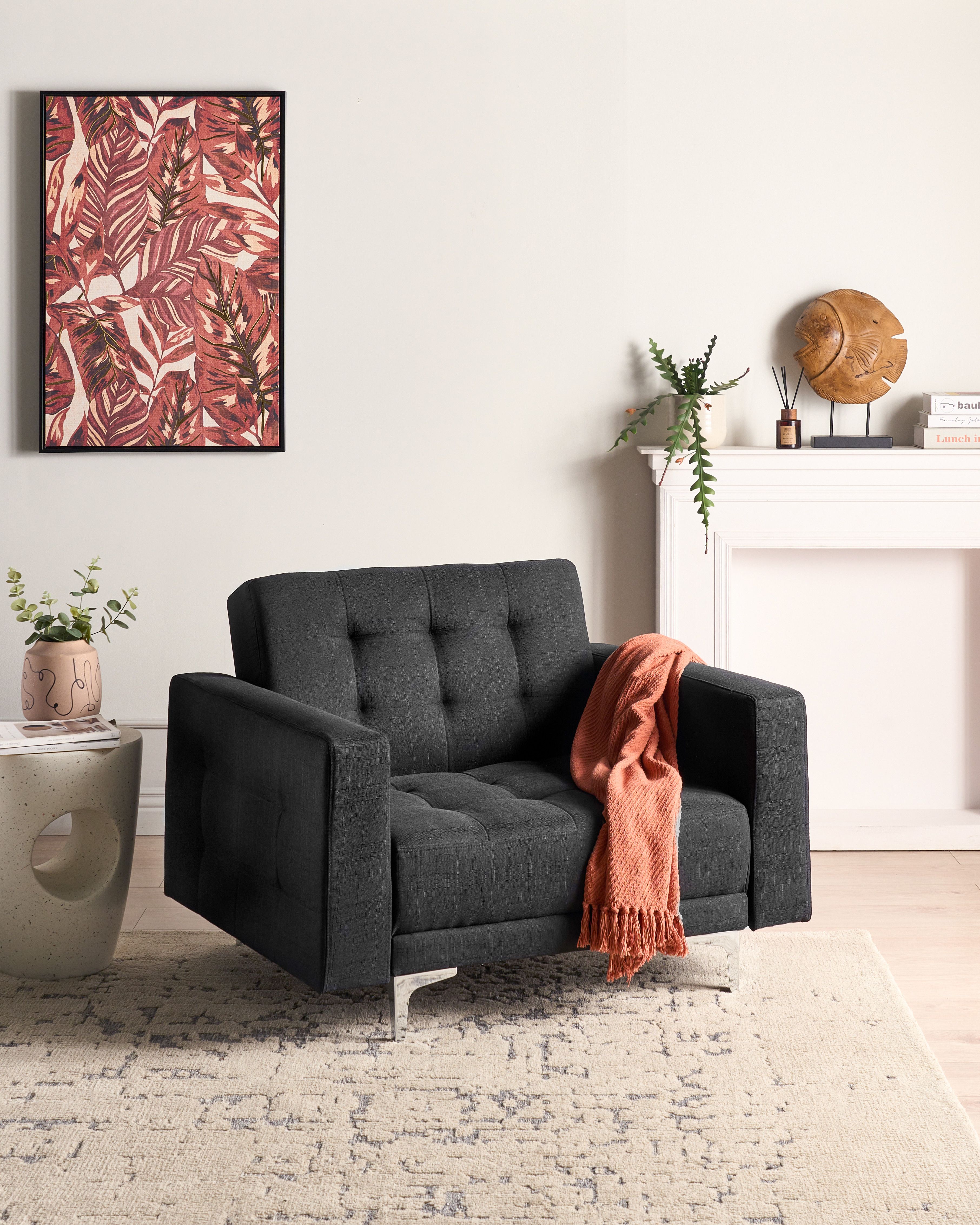 Armchair ABERDEEN Fabric Graphite Grey