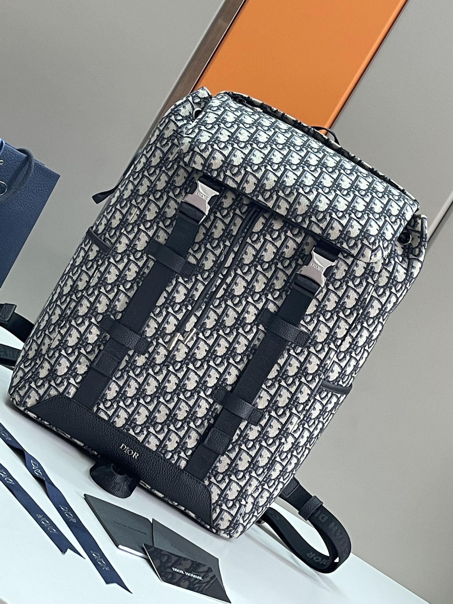 Explorer Backpack Beige/White/Black For Women‎ 16.5 in/ 42.5 cm CD 1ESBA152YKY_H27E1:1High-quality replica