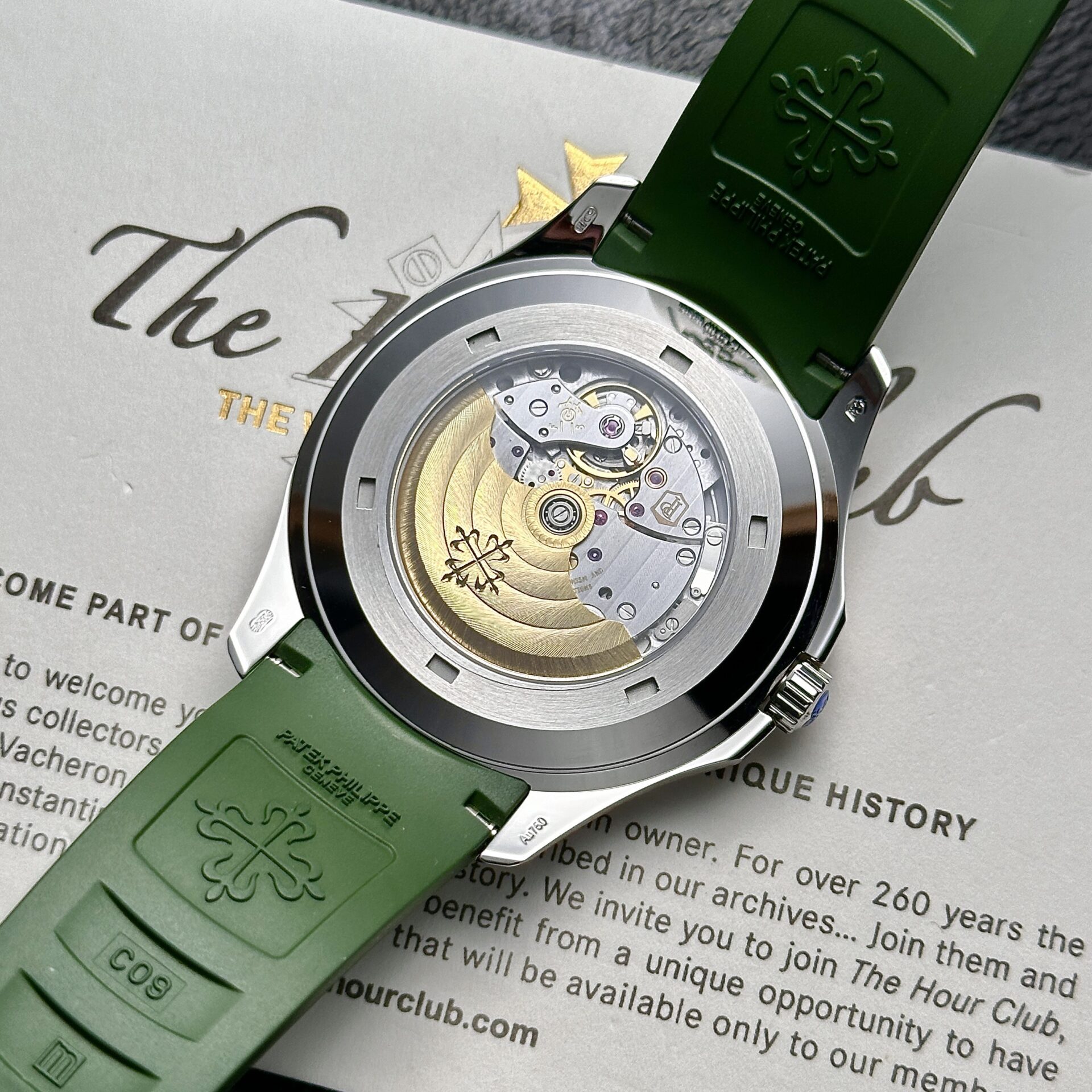 Patek Philippe Aquanaut 5168G Replica Watch Green Factory 3K 42.2mm - Top club
