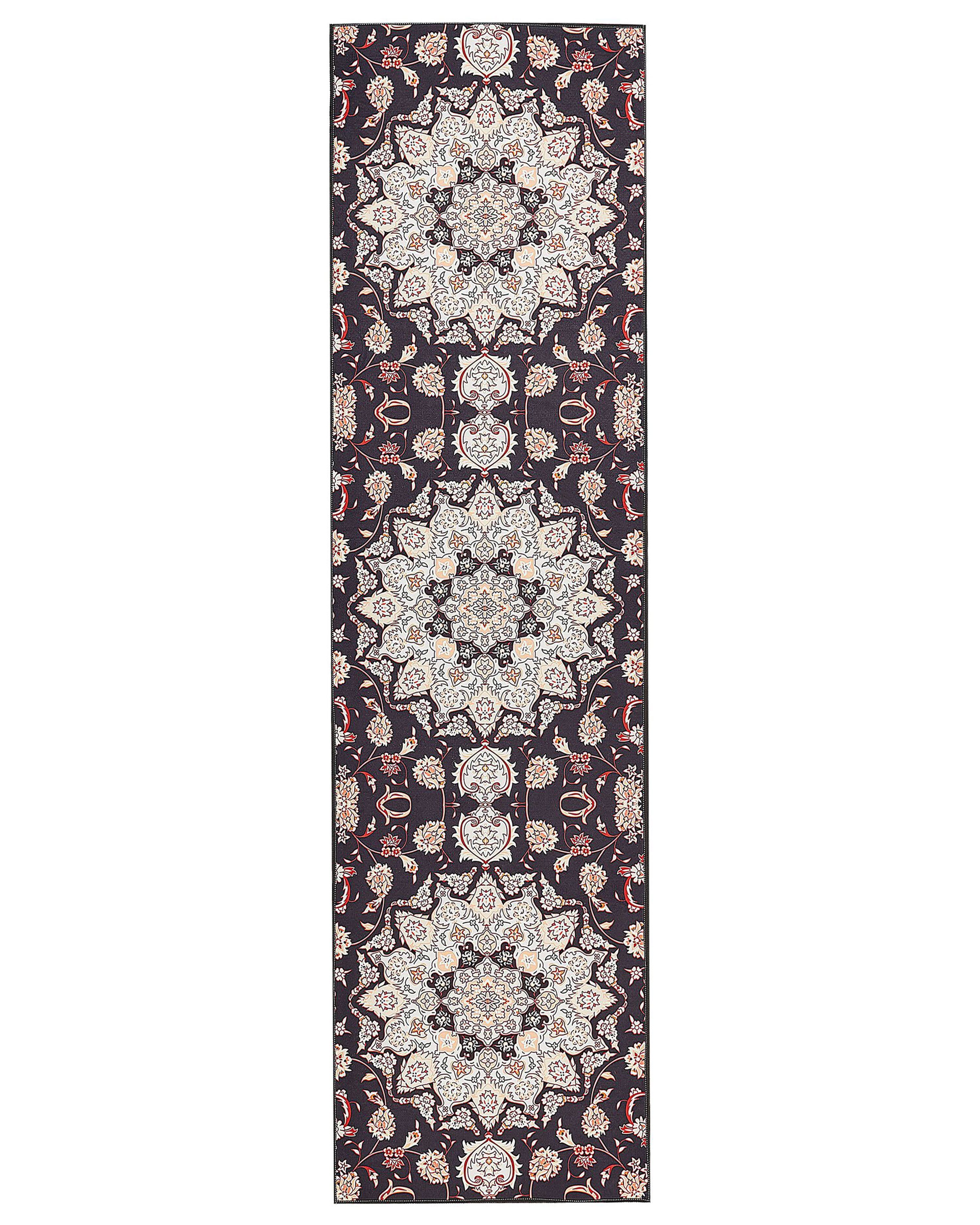 Rug ARITAS Black 80 x 300 cm