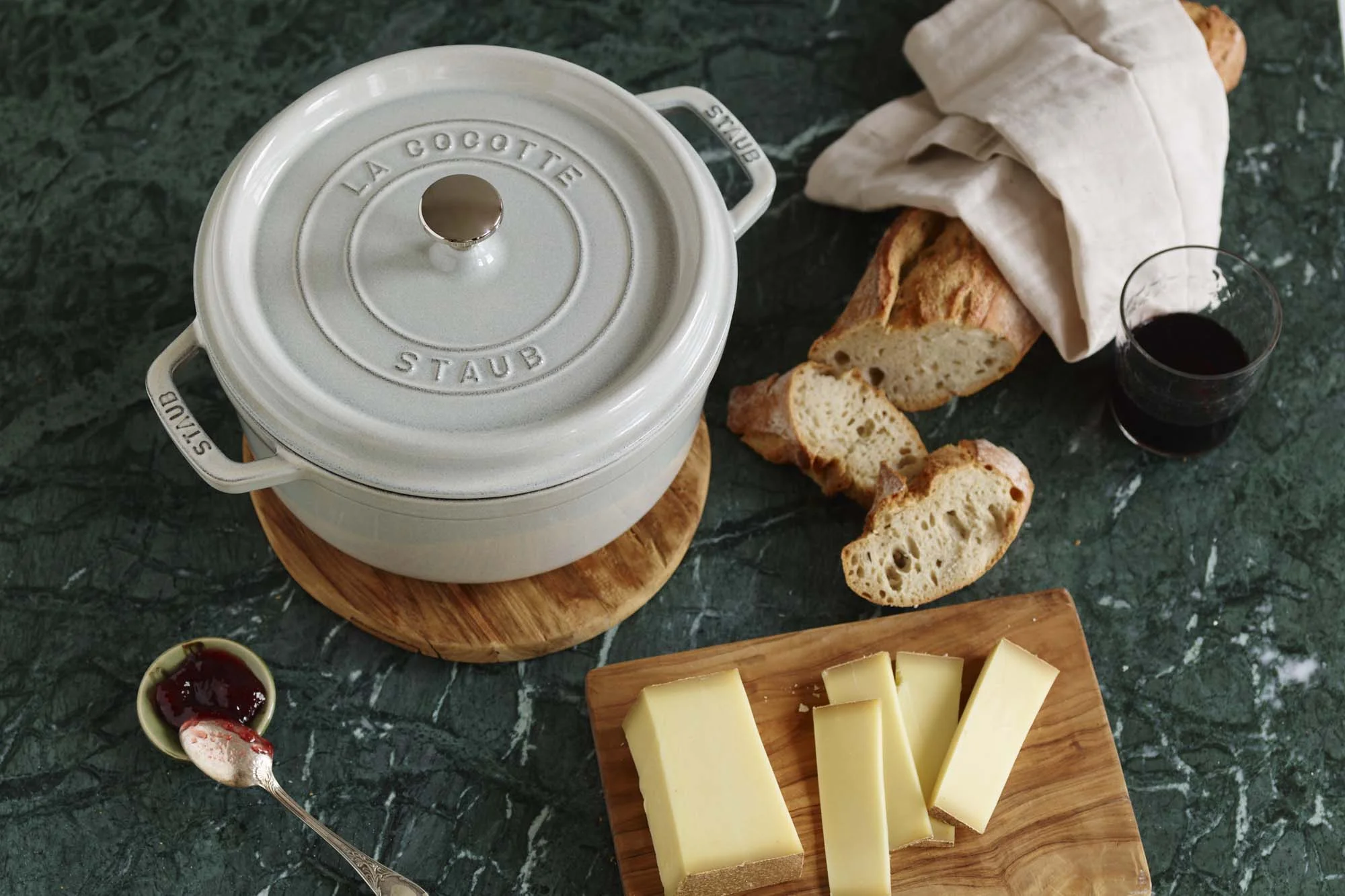 Staub Cast Iron 2.75-qt Round Cocotte - Basil - Image 32