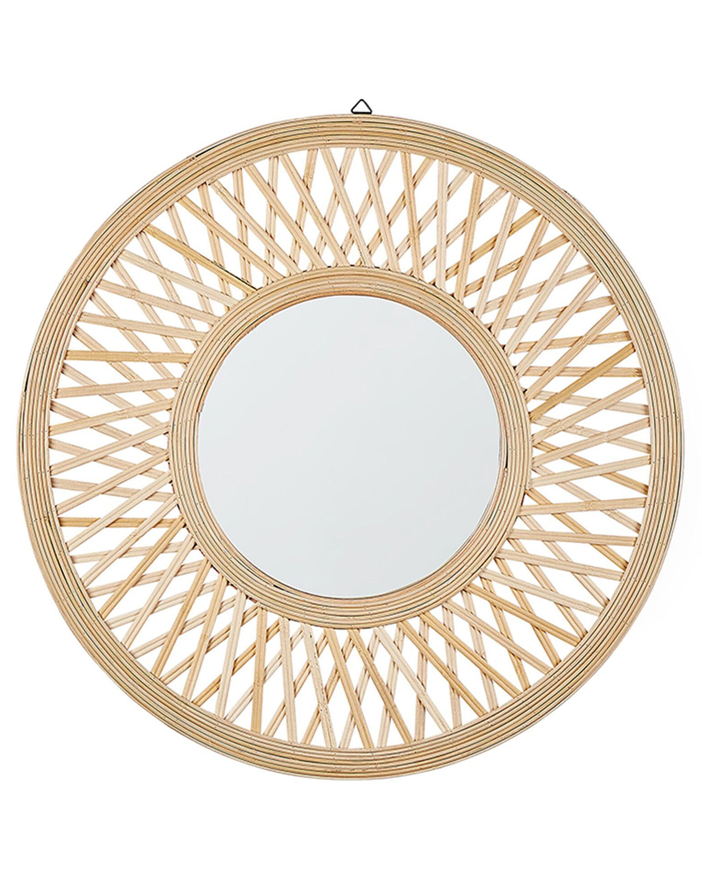 Wall Mirror BACATA 60 cm 60 cm Bamboo Natural