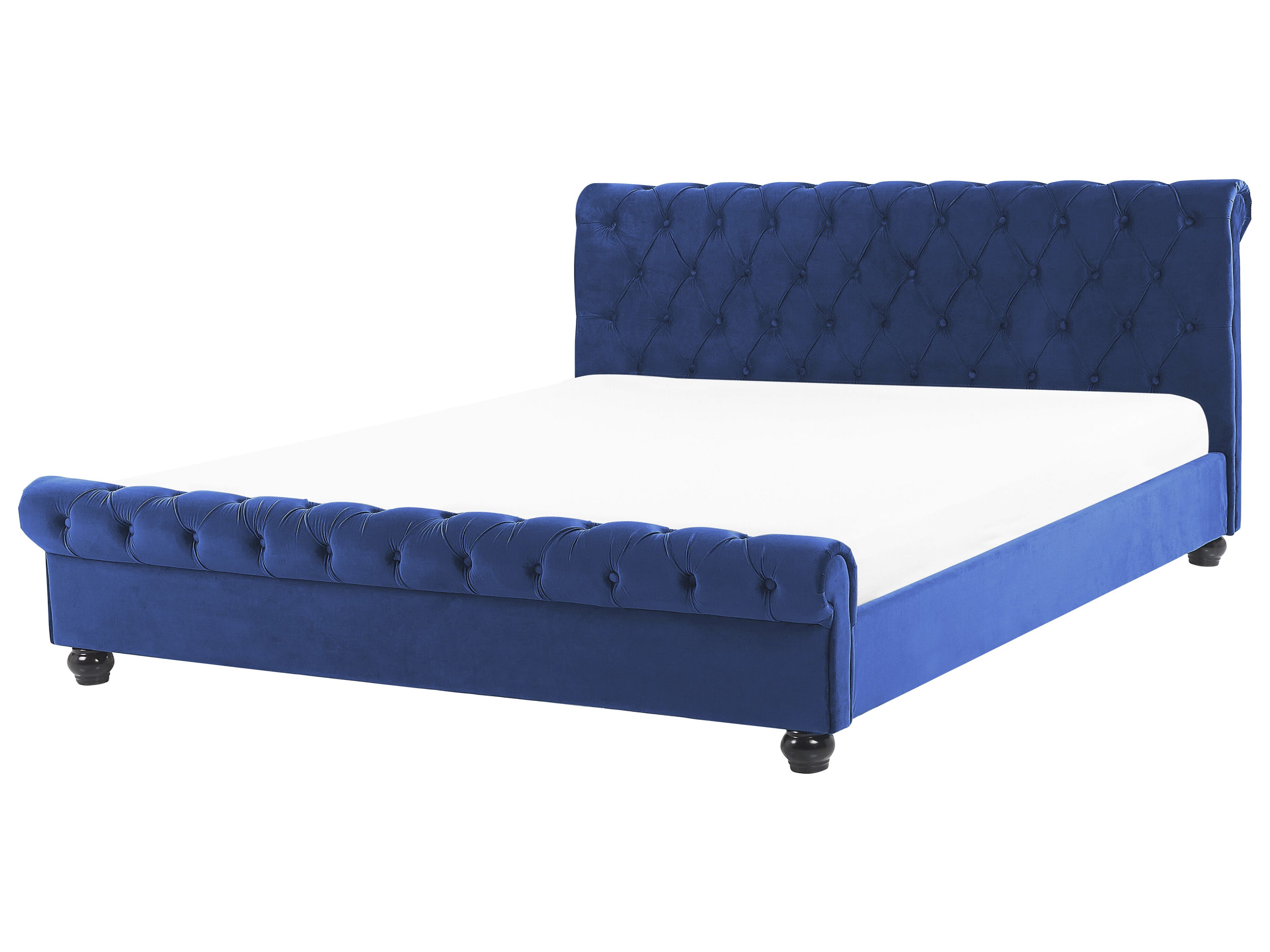 Bed Velvet AVALLON 180 x 200 cm (EU Super King) Navy Blue
