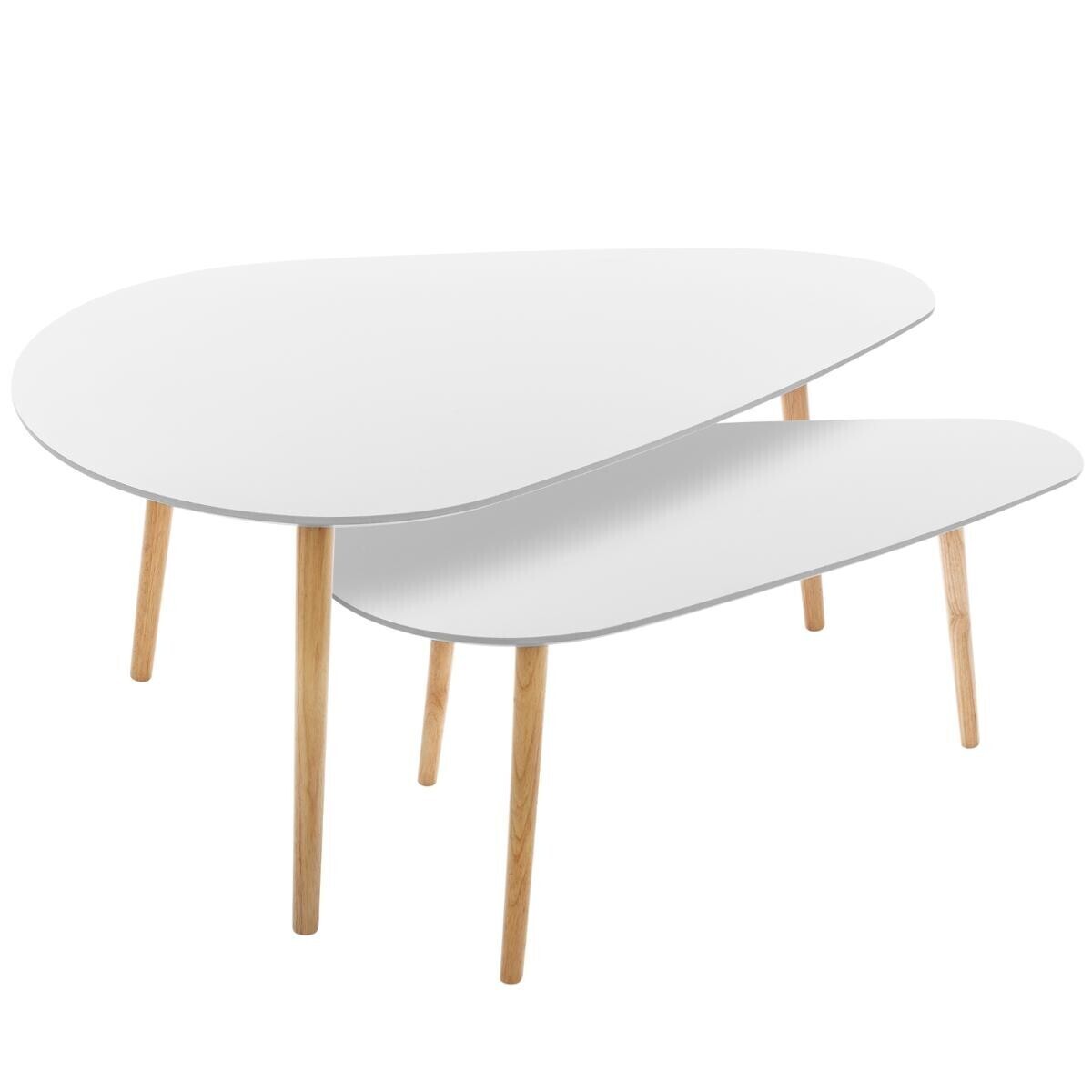 Nesting tables "Mileo" White, L.88/98 cm