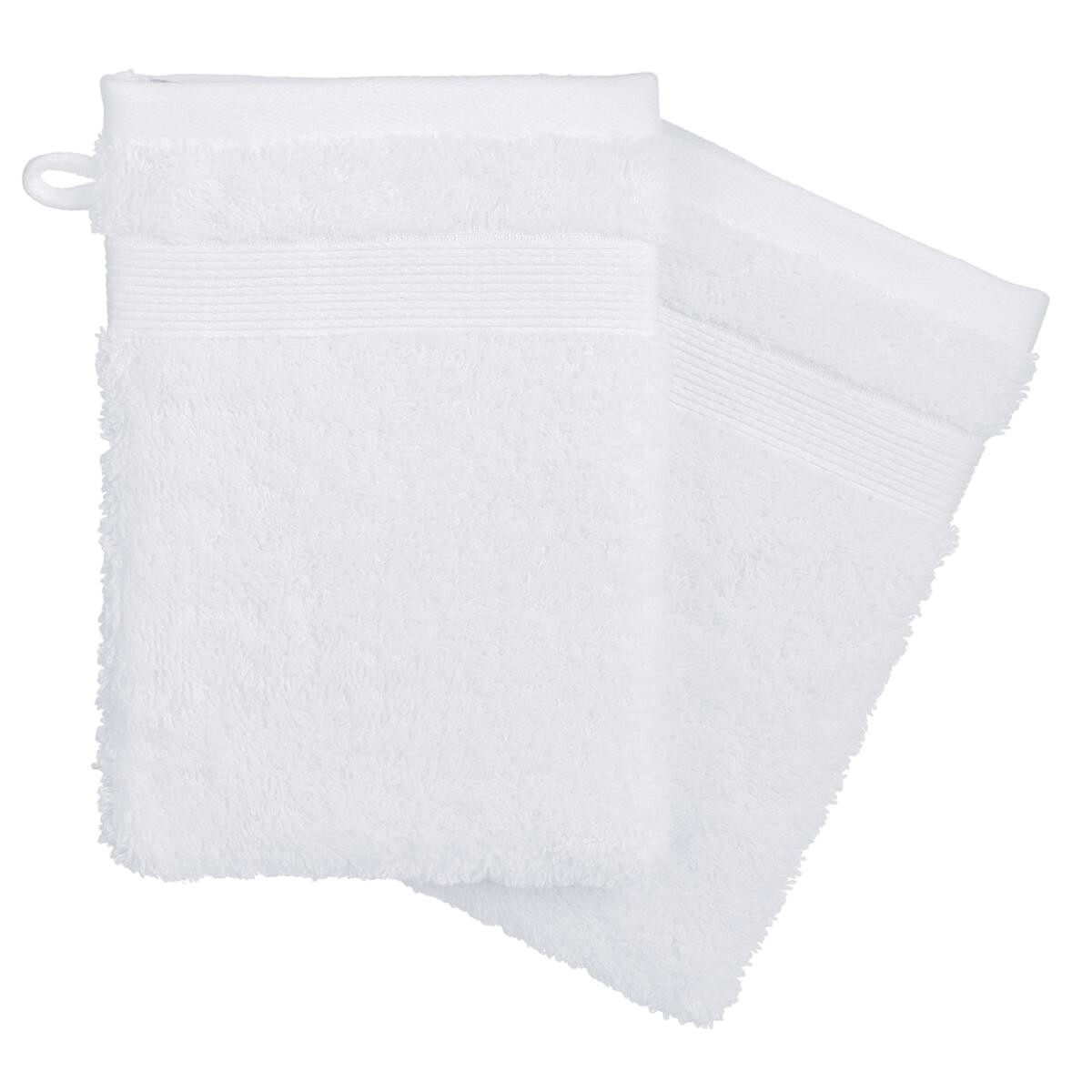 Set of 2 flannels White, 15x21 cm