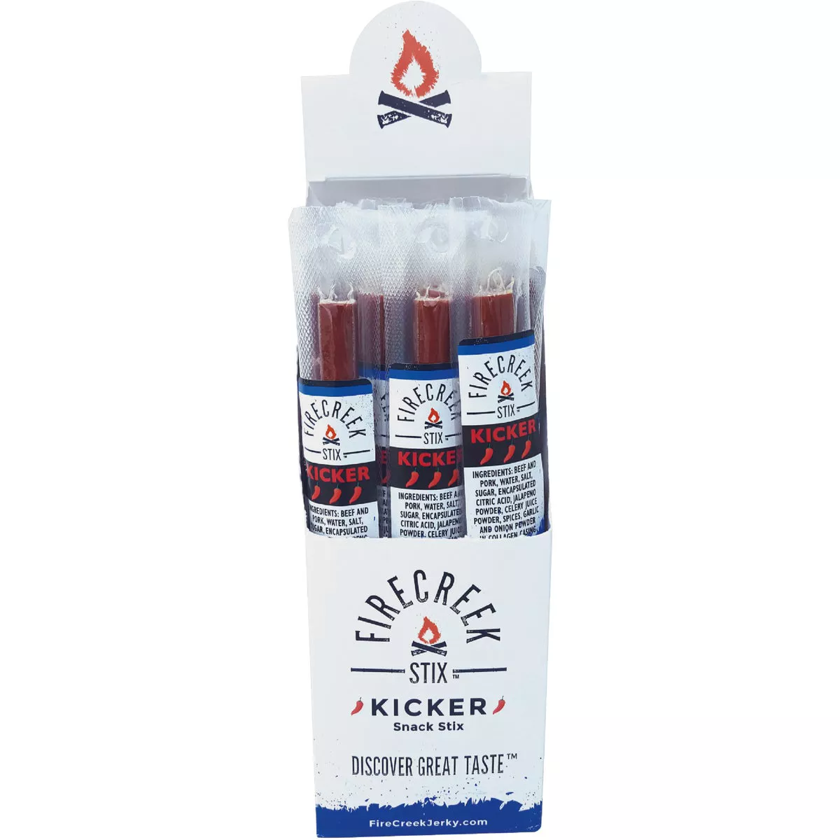 FireCreek Snacks 1 Oz. Spicy Smoked Kicker Beef Stix Jerky