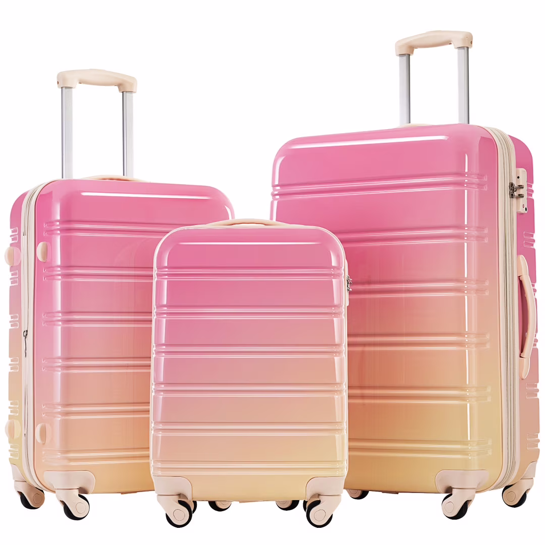 3 Piece Luggage Sets, Hard Shell Suitcase 20/24/28 Inches with TSA Lock and Spinner Wheels, Expandable Lightweight Travel Luggage for Men Women, Multicolor purple - Image 3