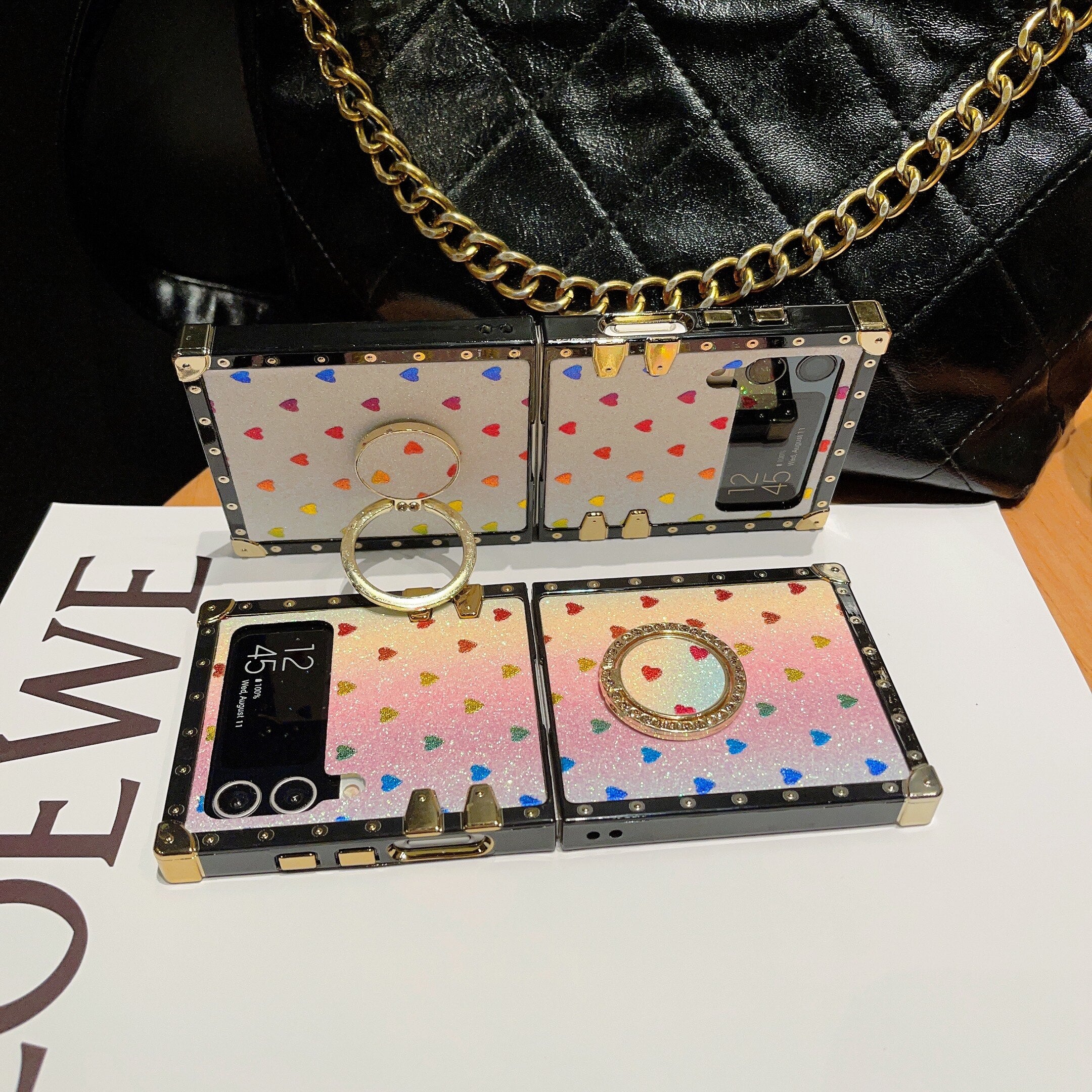Samsung Galaxy Z Flip6/5/4/3 5G Square Case Infatuation Ring - Wholesale & Influencer