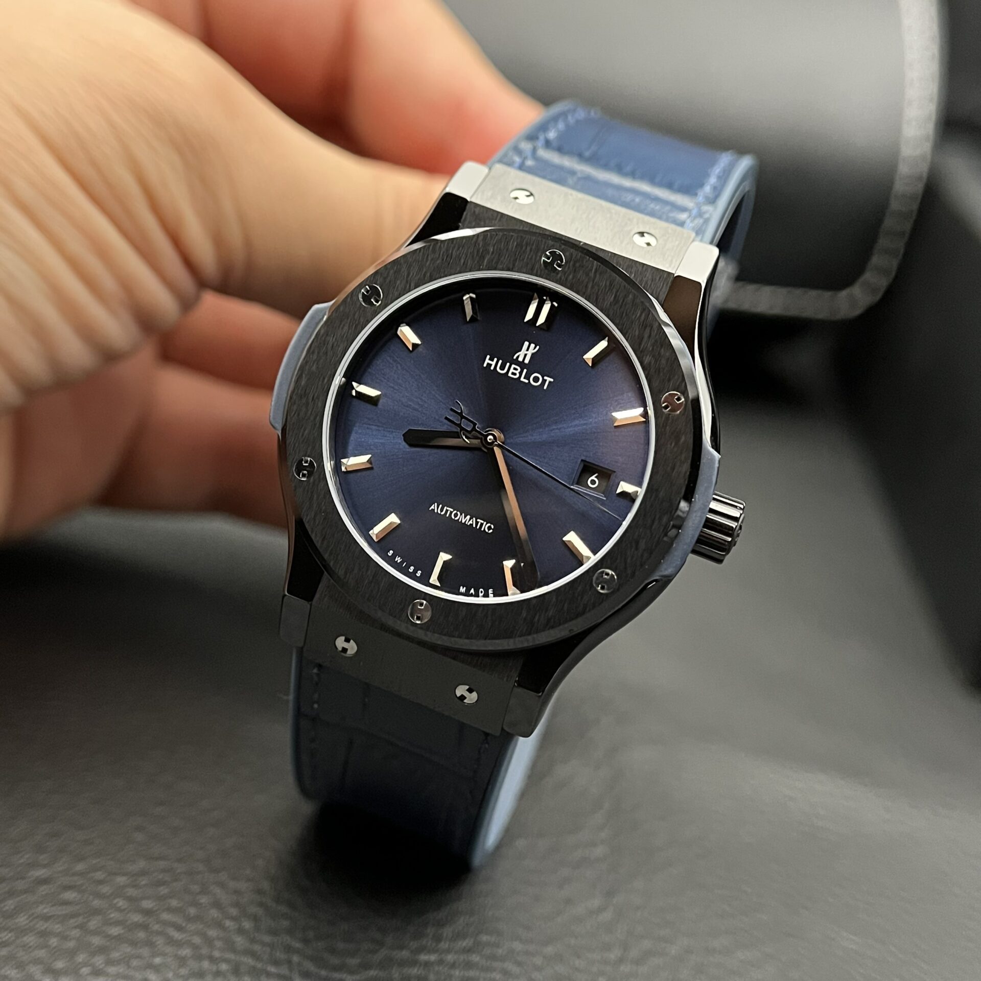 Hublot Classic Fusion Ceramic Charcoal Blue Replica Watch JJZ 42mm - Top club