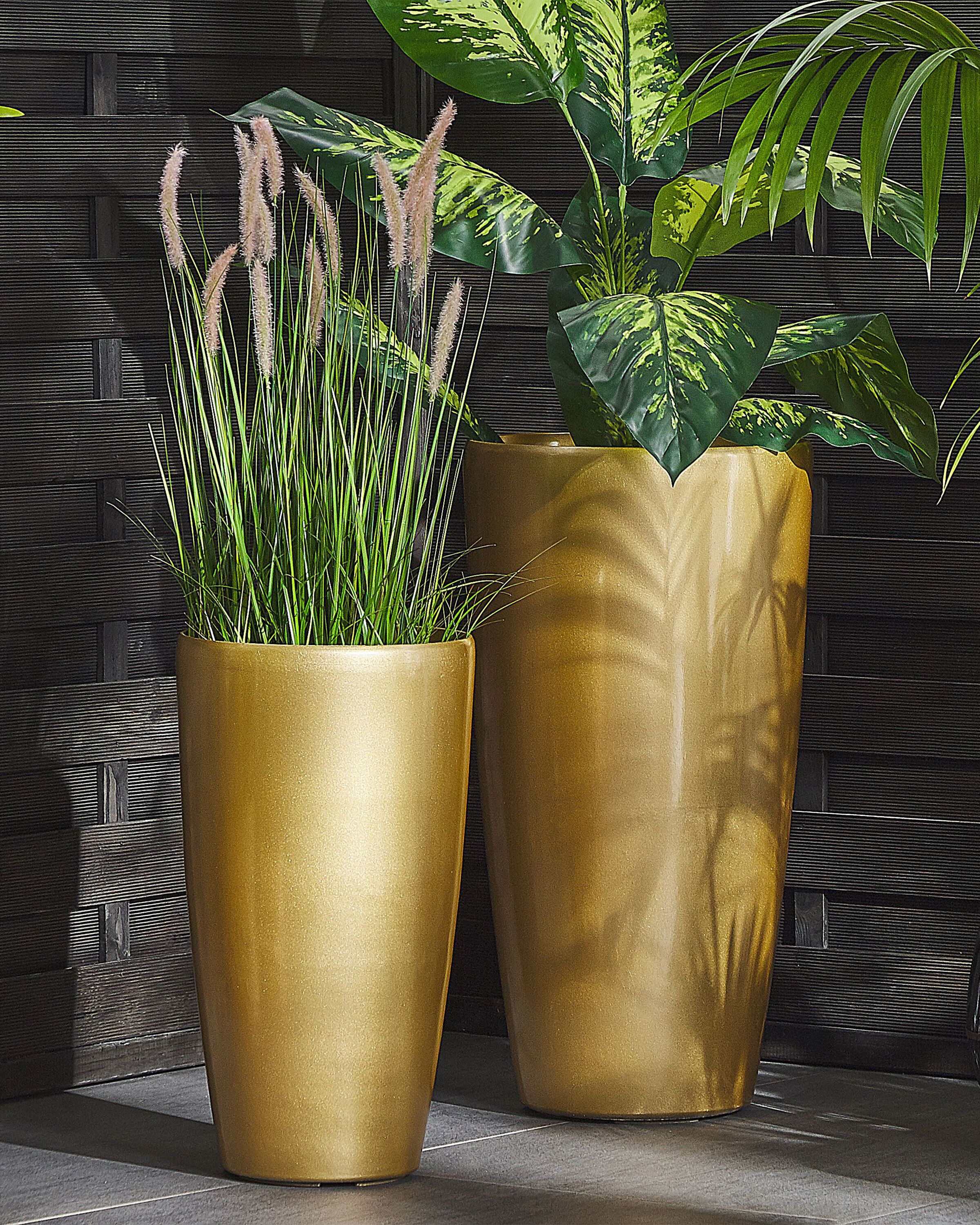 Plant Pot TSERIA 40 cm Gold