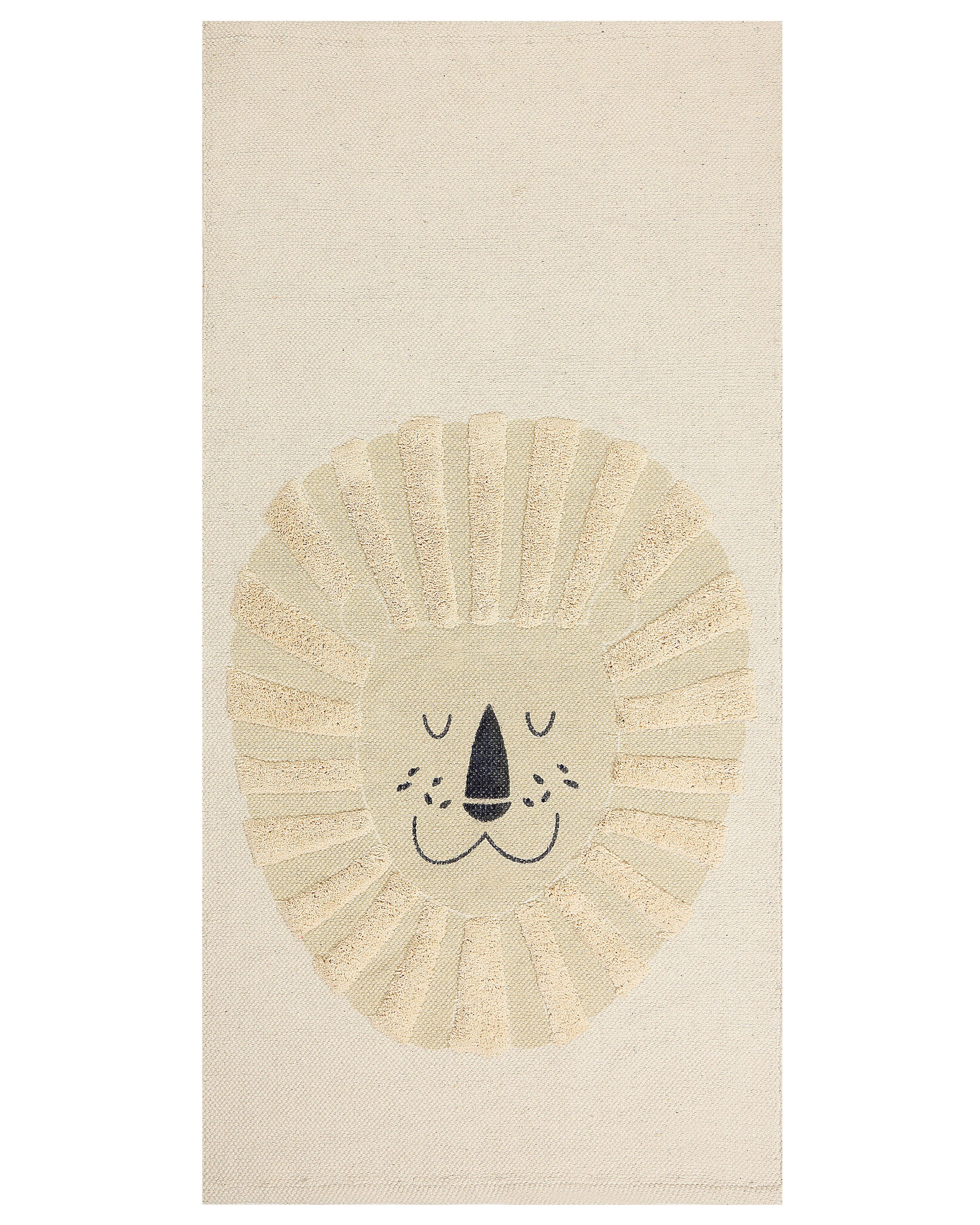 Kids Rug BALARI Beige 80 x 150 cm Cotton