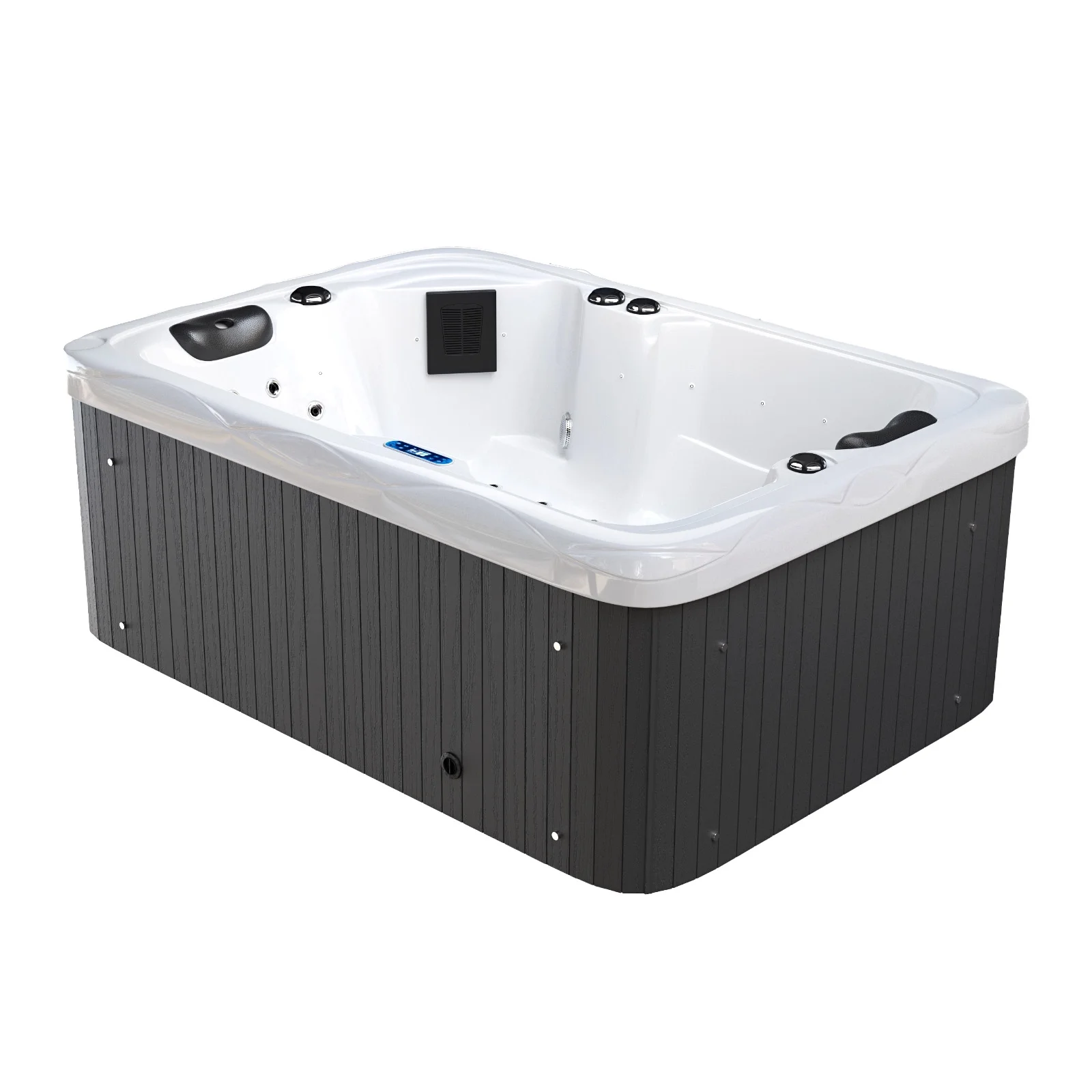 Patiowell 2 Person Home Spa Hot Tub for Outdoor, with 41pcs Massage Jets, LED lighting, Built-In Water Purification System, 900L, Black - Image 11