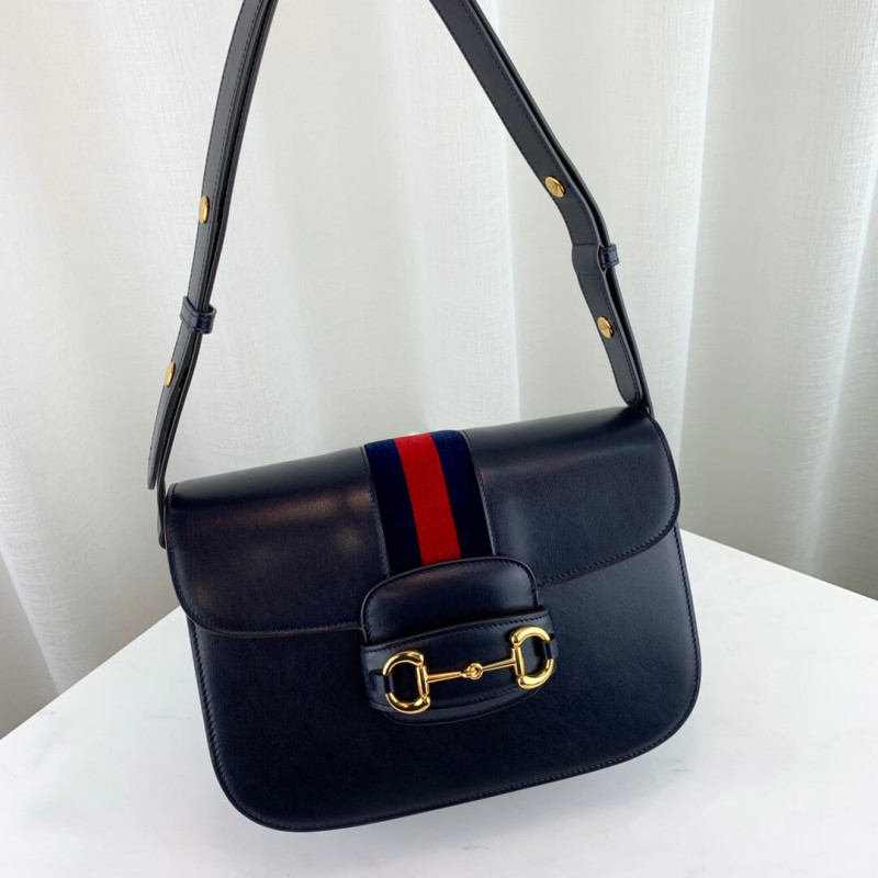 Replica Gucci 1955 Horsebit Shoulder Bag 602204 Blue1:1High-quality replica