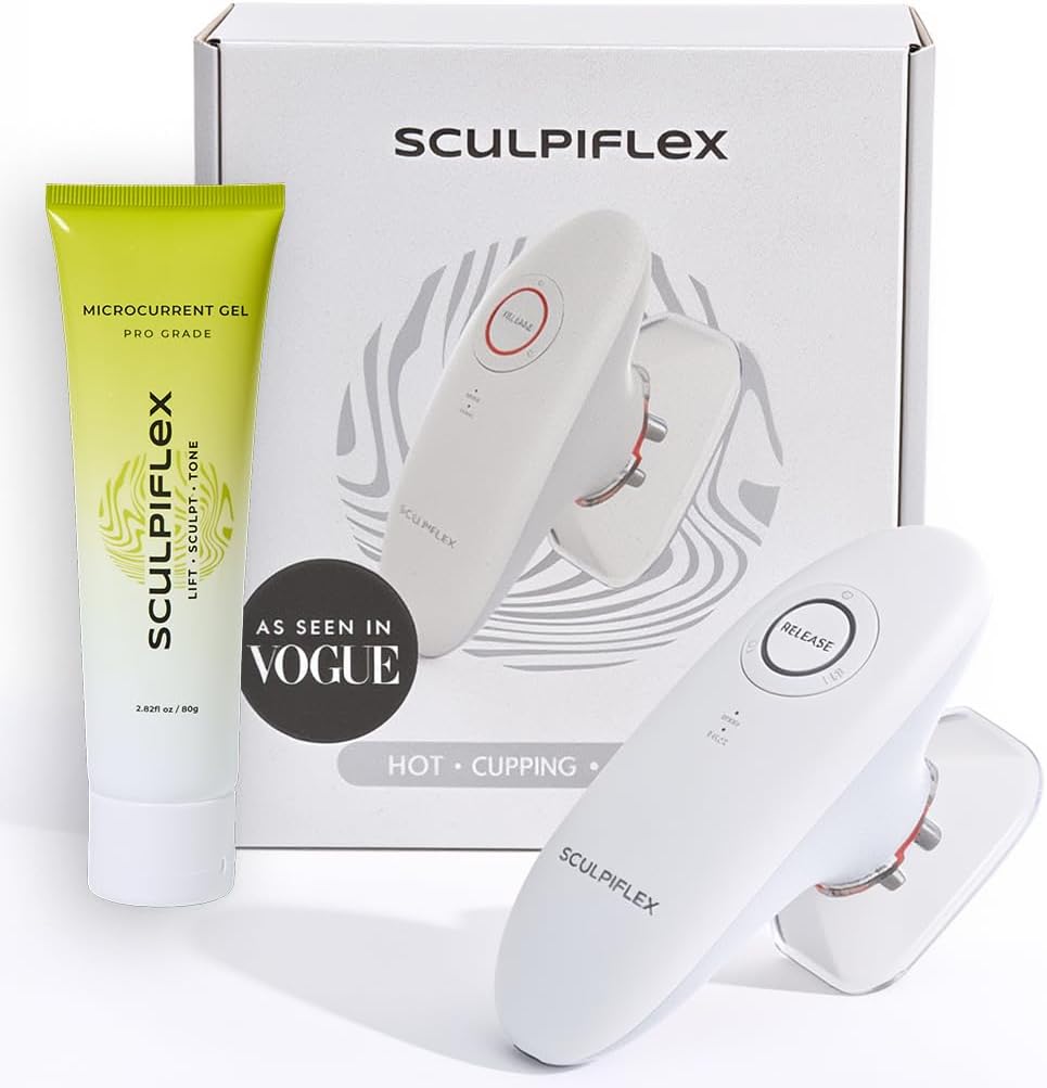 SCULPIFLEX - The Original Massage Tool and Moisturizing Gel to Help Improve Appearance of Firm Skin, Patented Technology, Gentle and Suitable for All Skin Types, Cruelty Free