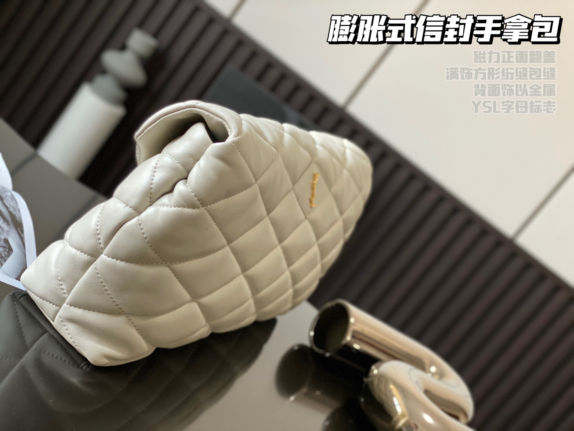 SADE LARGE CLUTCH IN SATIN1:1High-quality replica