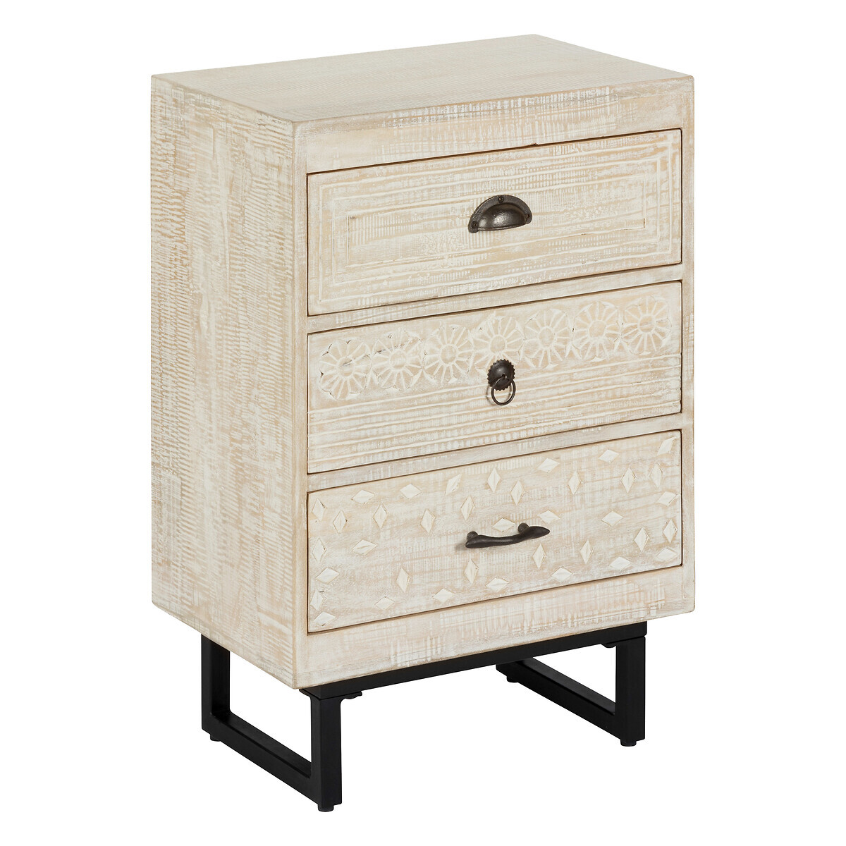 Bedside table "Ajay" Mango wood, H.73 cm