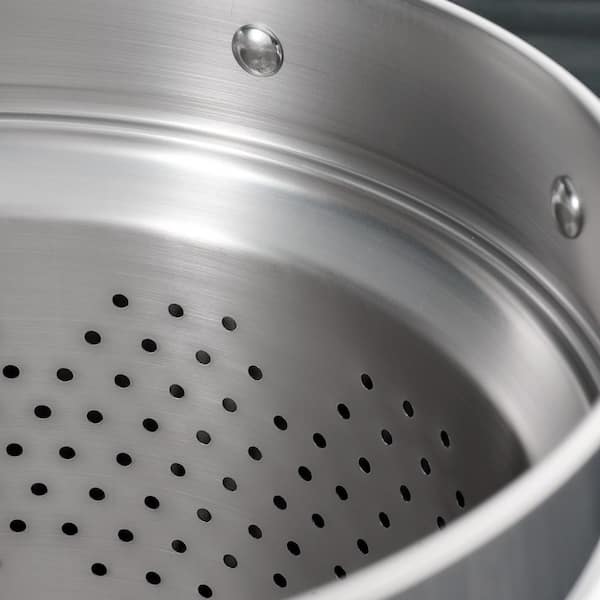 14 Piece Tri-Ply Clad Stainless Steel Cookware Set with Glass Lids - Image 10
