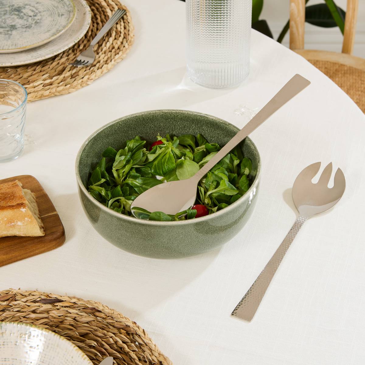 "D'Oro" Salad Servers Stainless steel, Silver