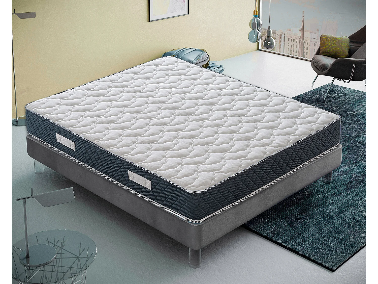 Matelas à mémoire de forme 11 zones différenciées 21cm de hauteur 140x190 cm