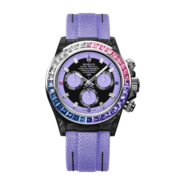 ROLEX Diw Daytona carbon rainbow violet 40mm carbon(1:1 replica) - Top club