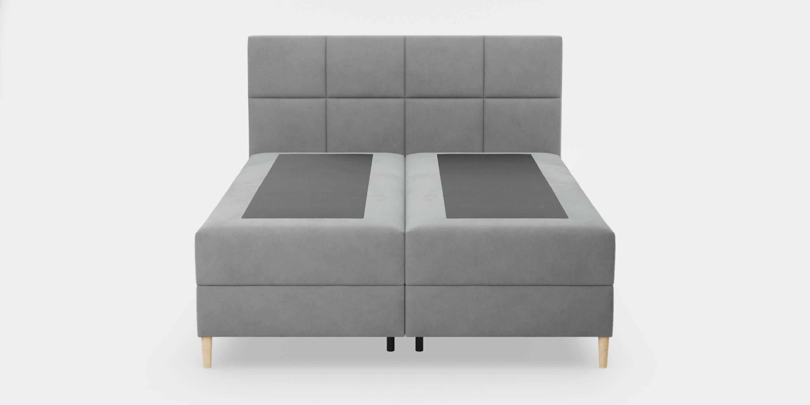 Blokker Novae Boxspring met Opbergruimte - 160 x 200 cm - Grijs / Natu