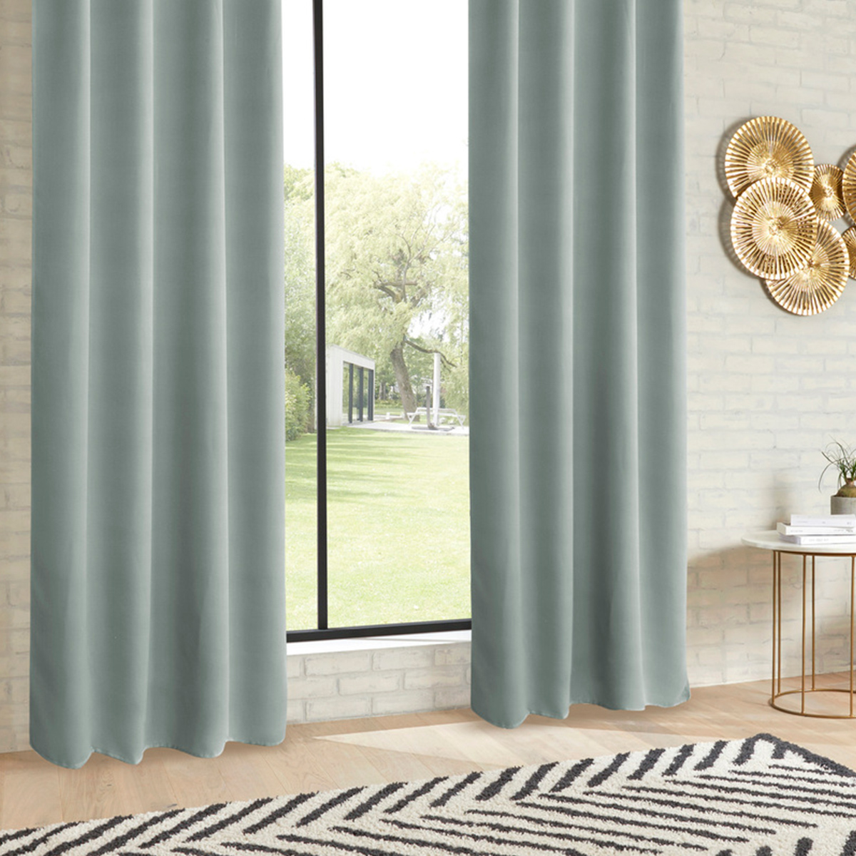 Blackout curtain "Odelie" Celadon Green, 135x240 cm