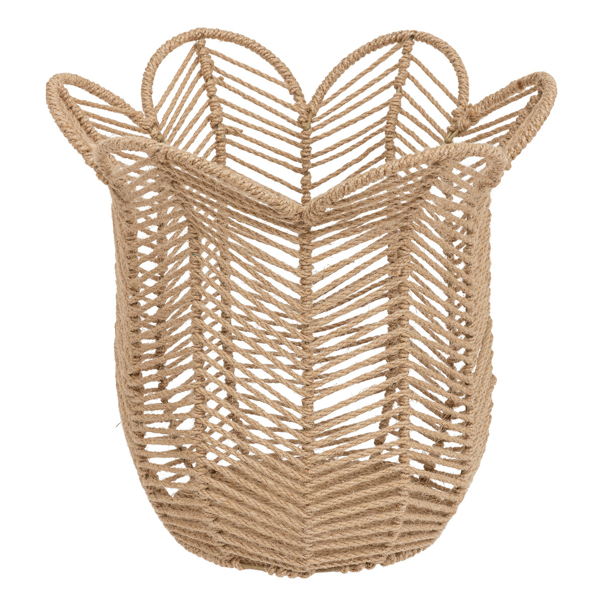 Set of 3 "The floral" baskets Jute, D.25/30/37cm