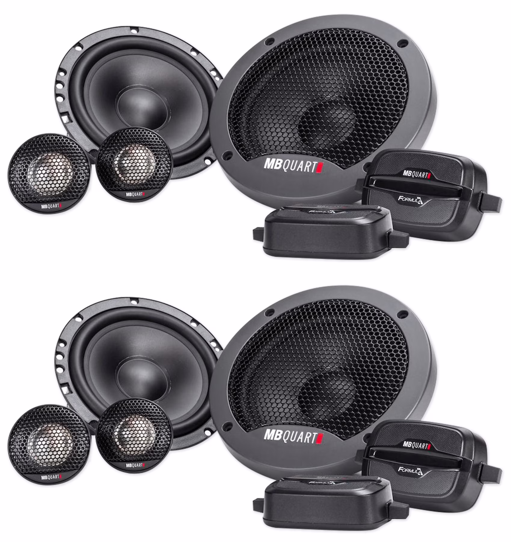 (2) Pairs MB QUART FSB216 6.5" 280 Watt Car Audio Component Speakers