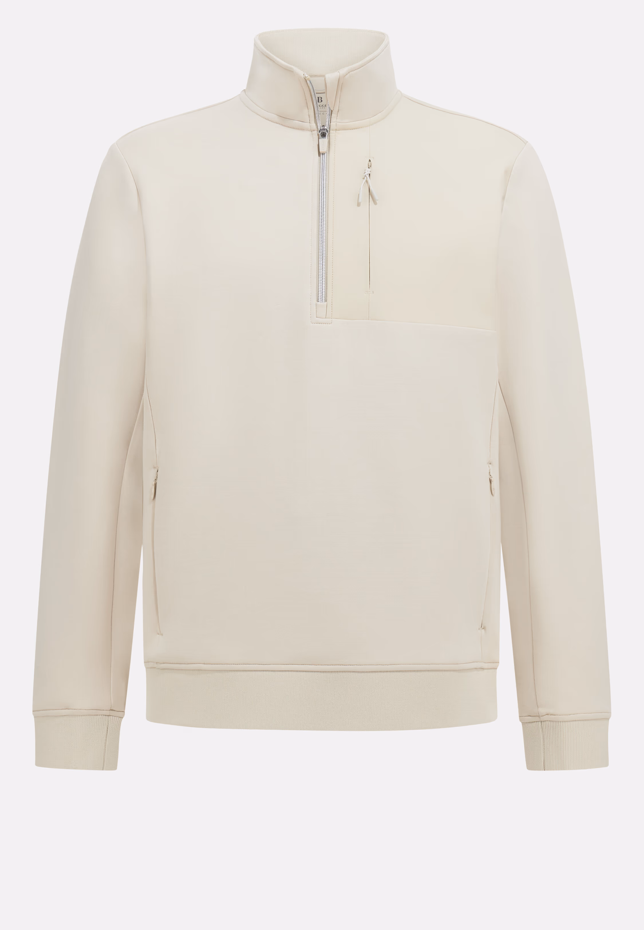 BOGGI Half-Zip Hoodie in Lightweight Cotton Blend Scuba