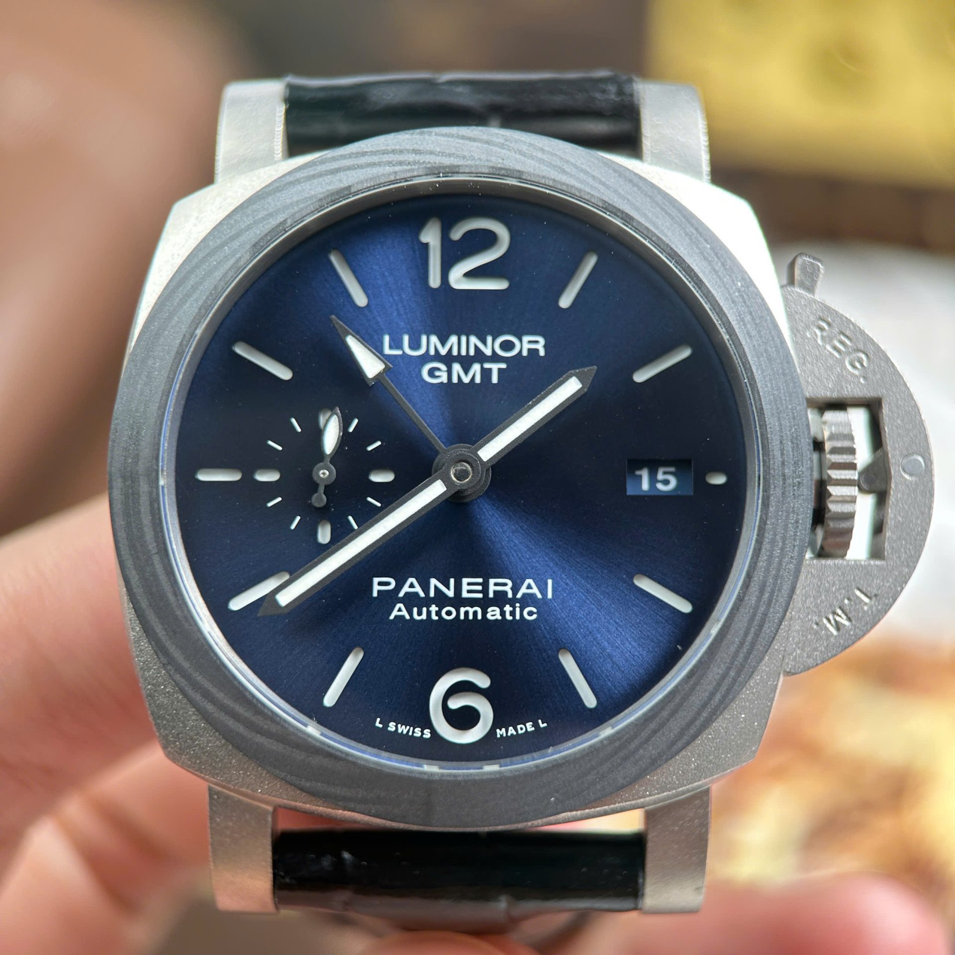 Panerai Luminor GMT PAM1279 Replica Watches Automatic Movement Leather Strap VS Factory 42mm - Top club